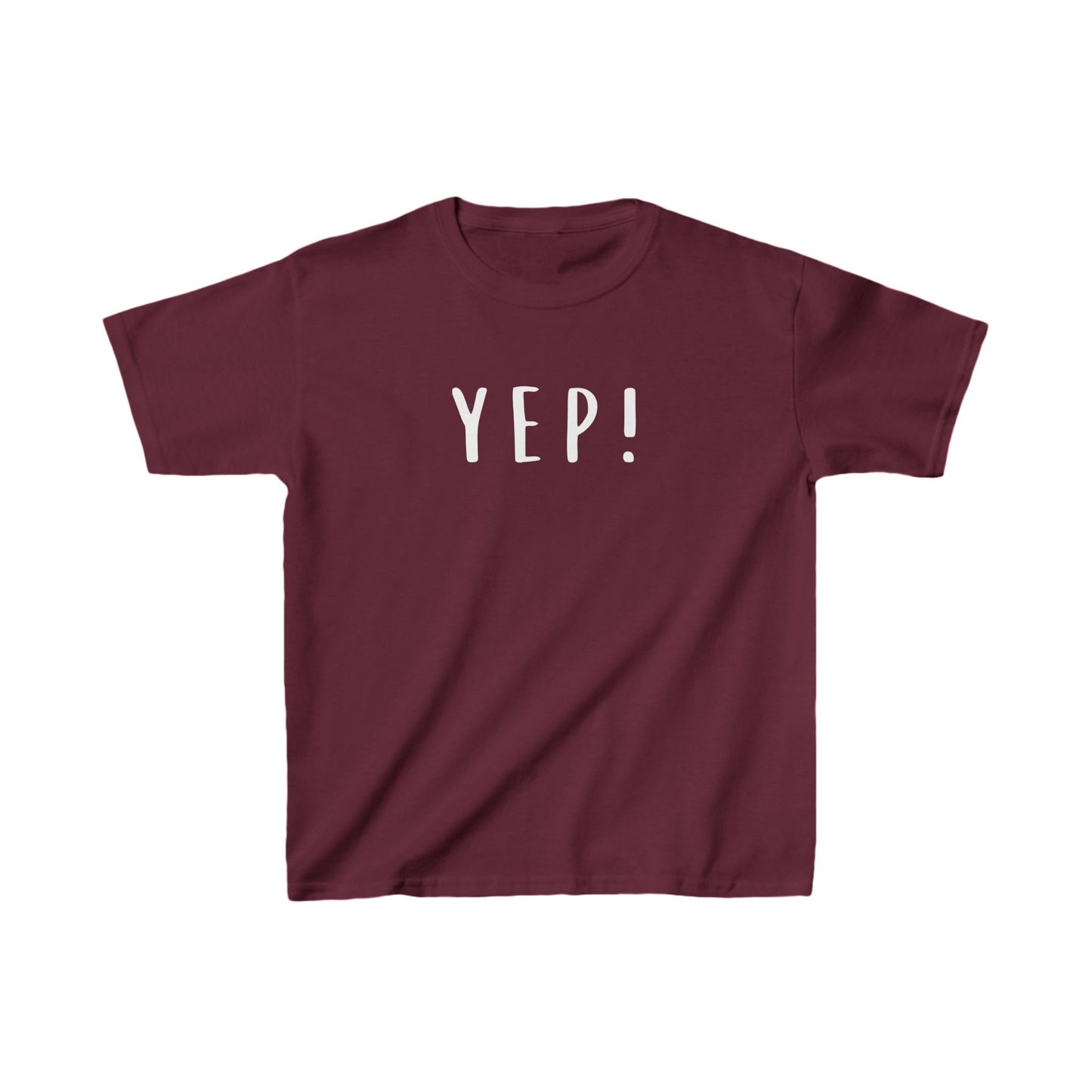 Funny Kids Tee - "YEP!" Heavy Cotton Shirt for Playful Days