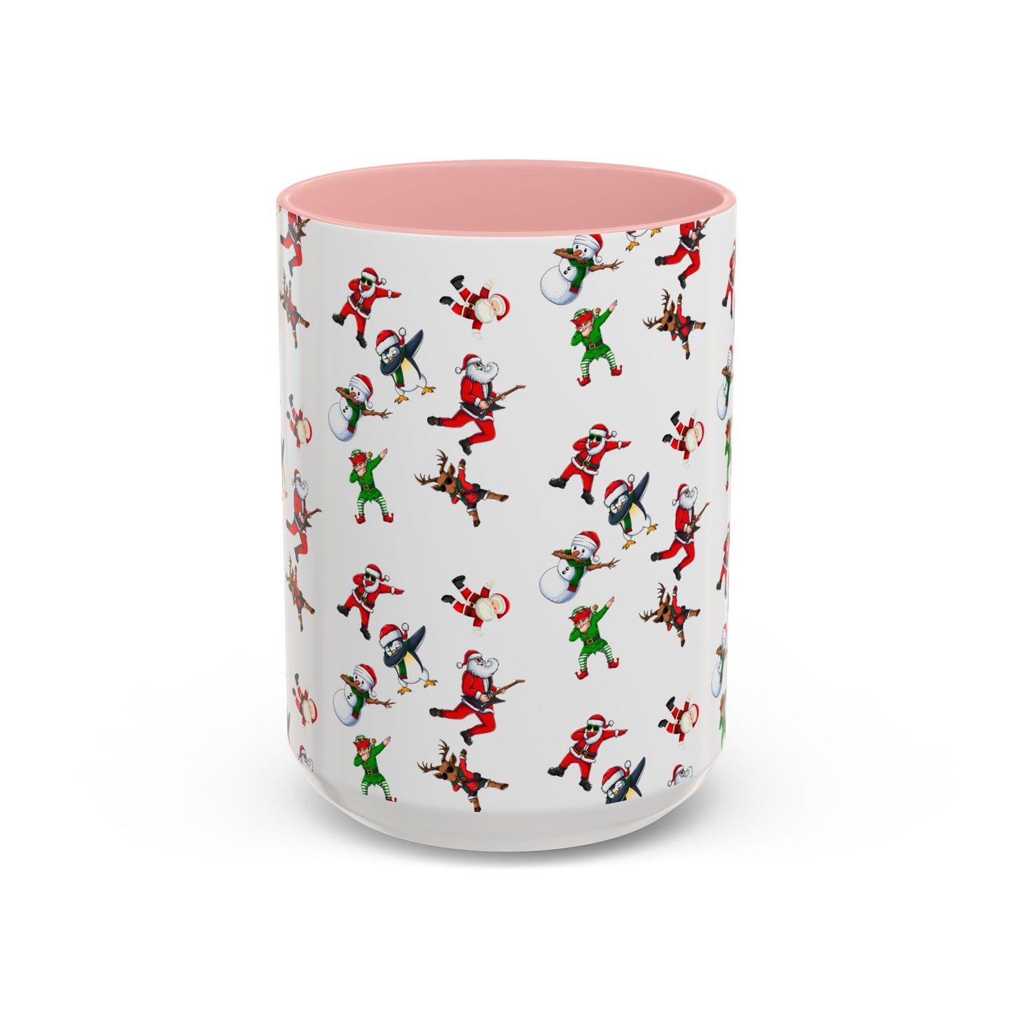 Festive Santa and Elf Coffee Mug - Fun Christmas Drinkware