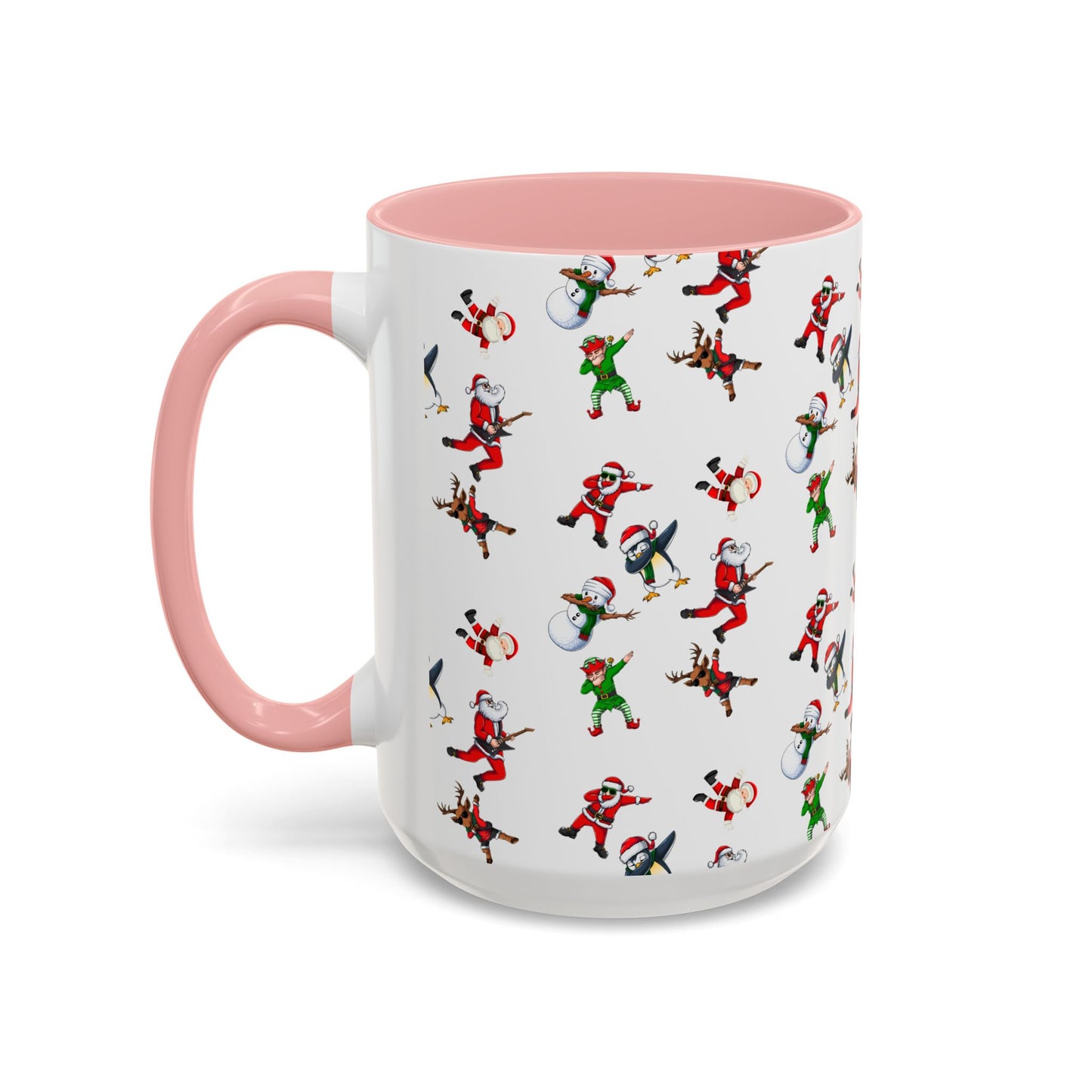 Festive Santa and Elf Coffee Mug - Fun Christmas Drinkware