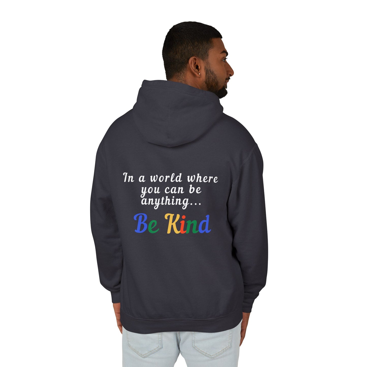 Unisex Lightweight Hooded Sweatshirt - 'Be Kind' Inspirational Hoodie