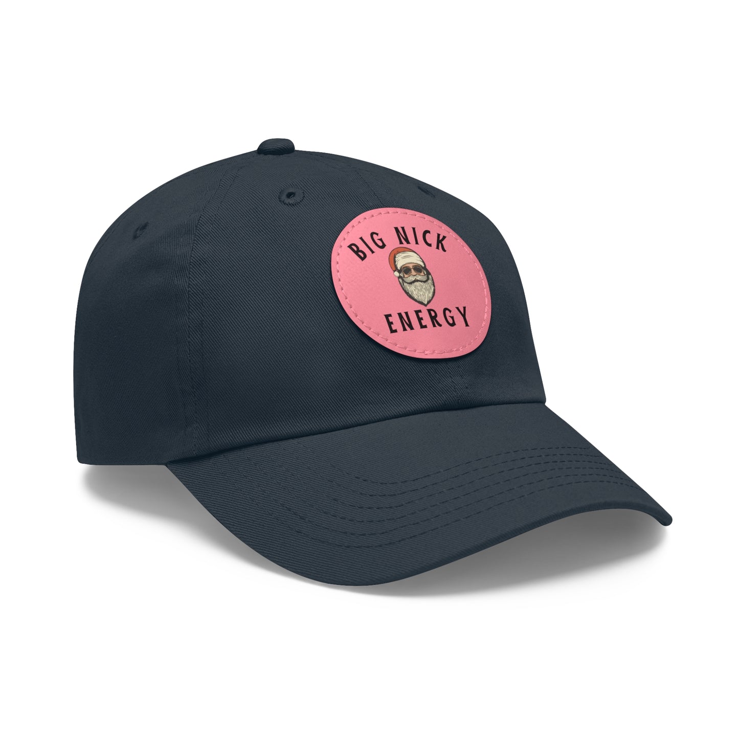 Big Nick Energy Dad Hat with Leather Patch - Black Cap for Everyday Adventures