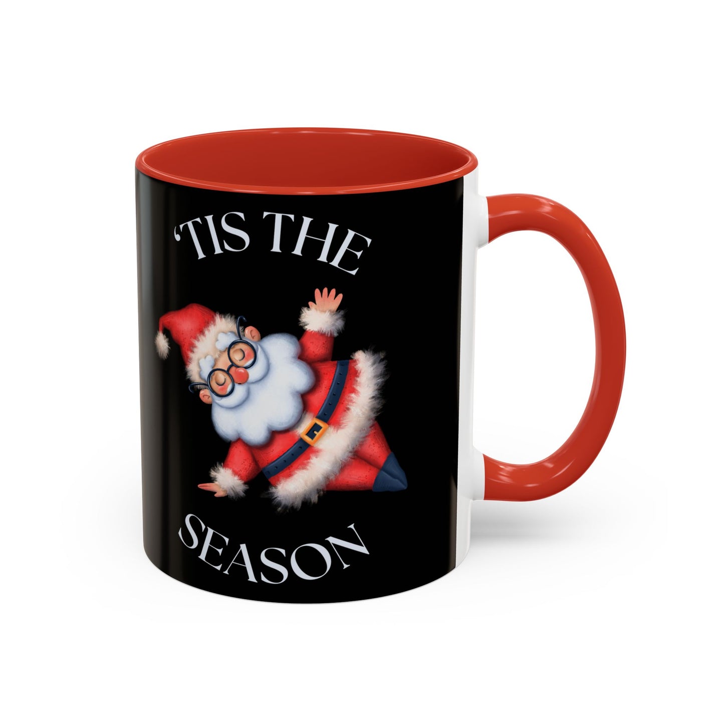 ‘Tis The Season Santa Accent Coffee Mug - Christmas Holiday Drinkware