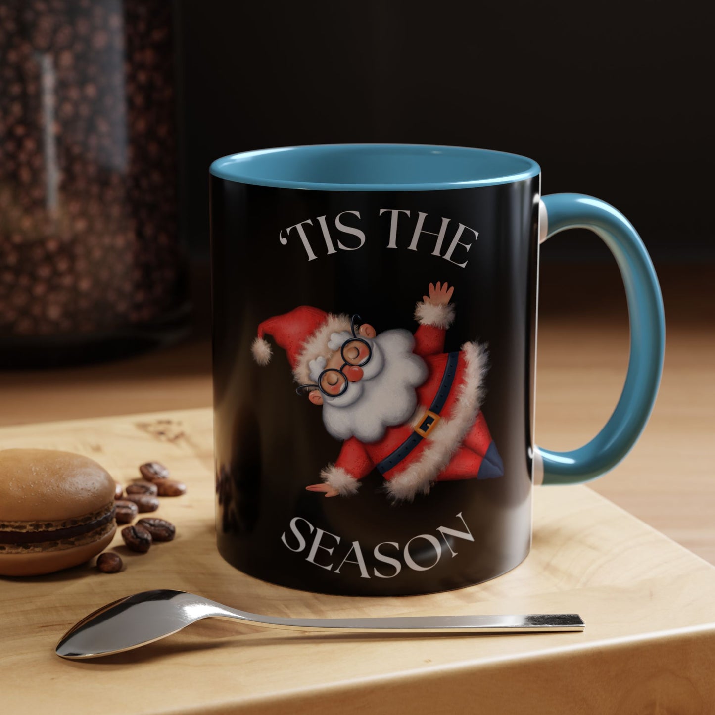 ‘Tis The Season Santa Accent Coffee Mug - Christmas Holiday Drinkware