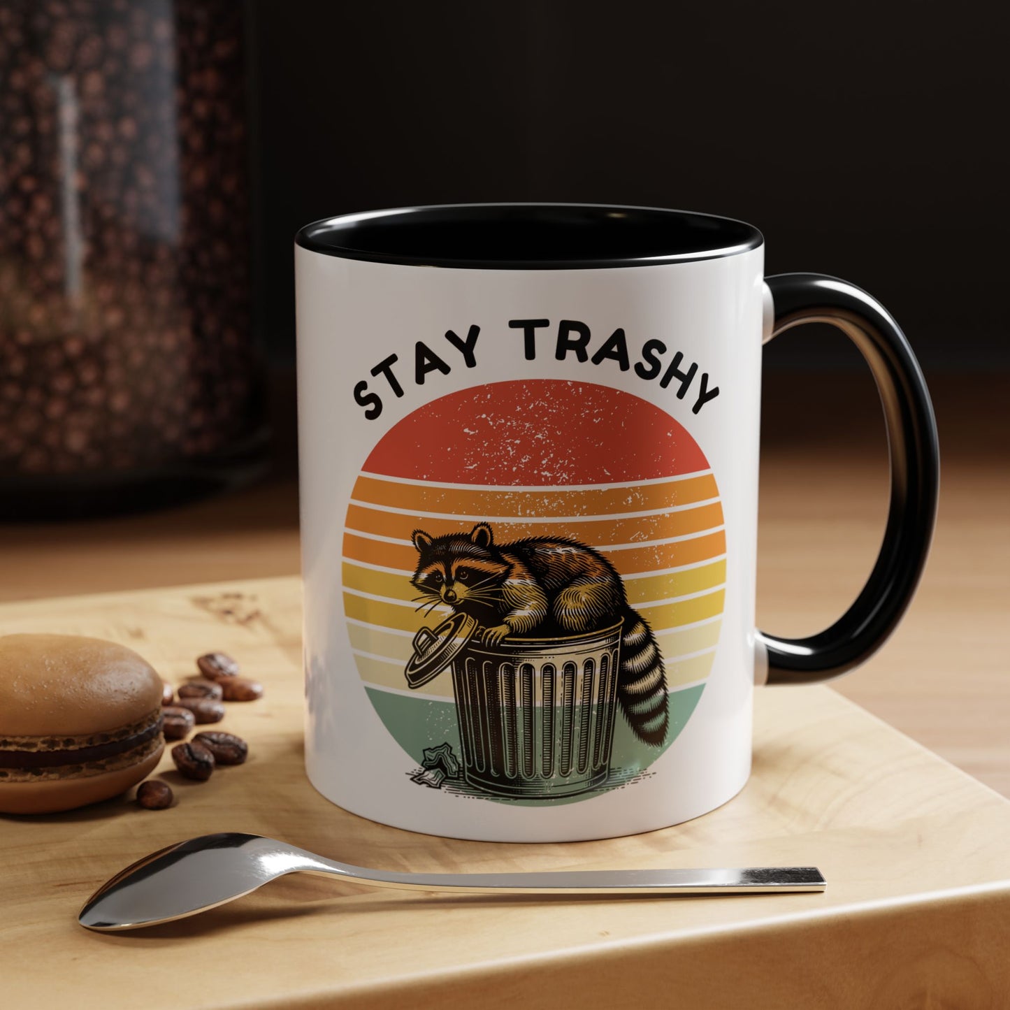 Stay Trashy Raccoon Accent Coffee Mug - Fun Gift for Animal Lovers