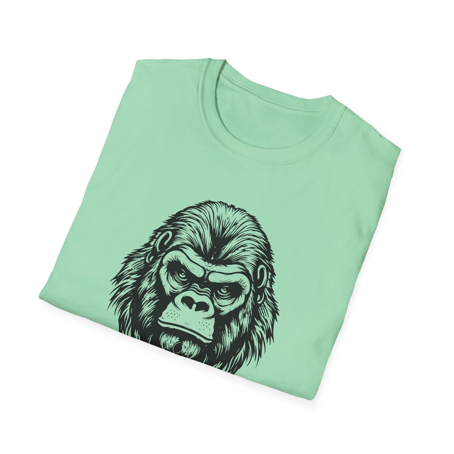 Funny Gorilla Movie Watcher Unisex Softstyle T-Shirt