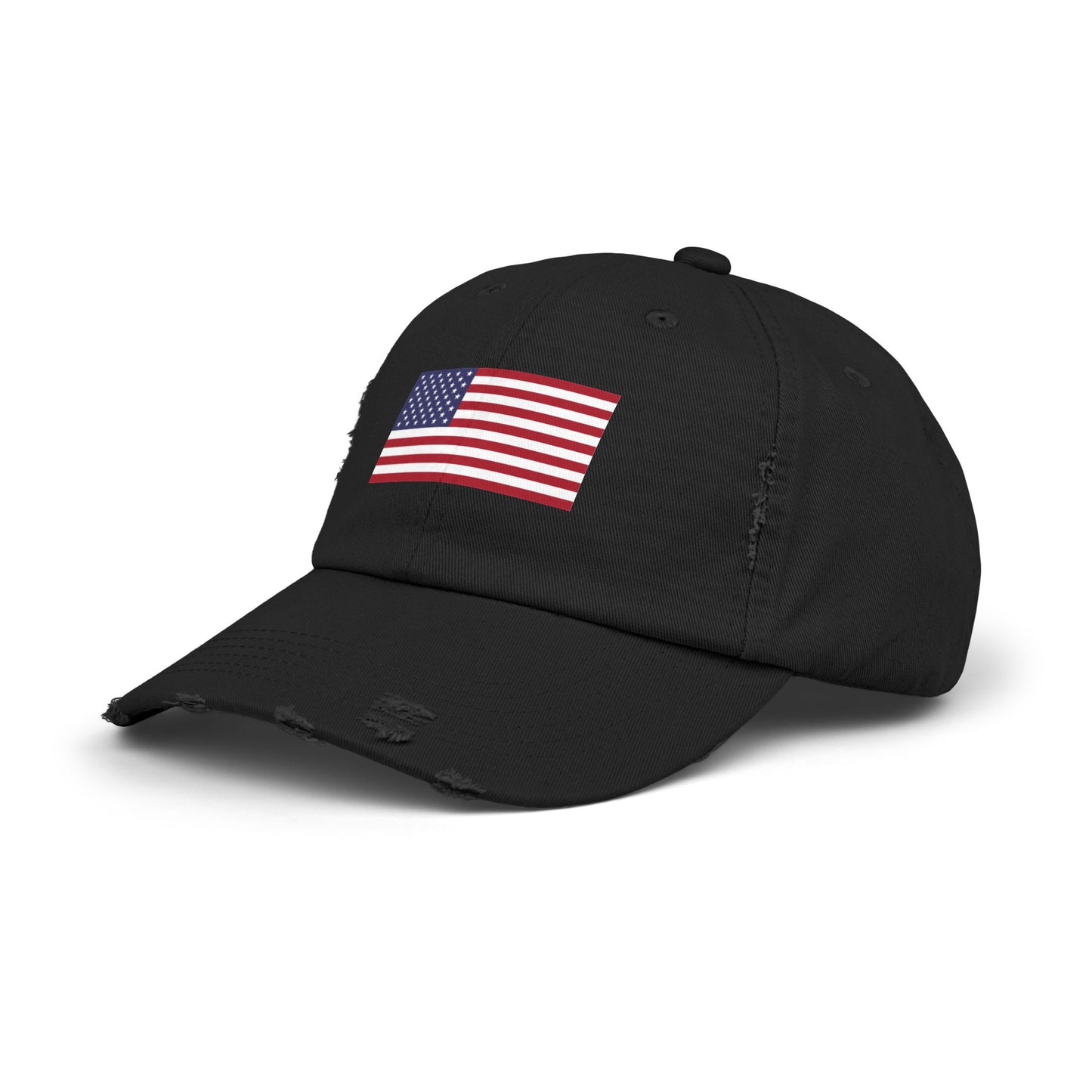 Unisex Distressed American Flag Cap - Trendy Pink Hat for Patriotic Style