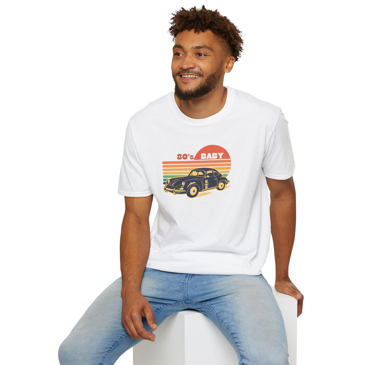 80's Baby Vintage Car Unisex Softstyle T-Shirt