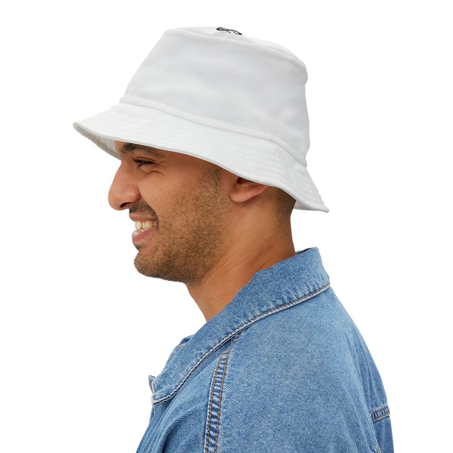 Minimalist White Bucket Hat for Summer Adventures