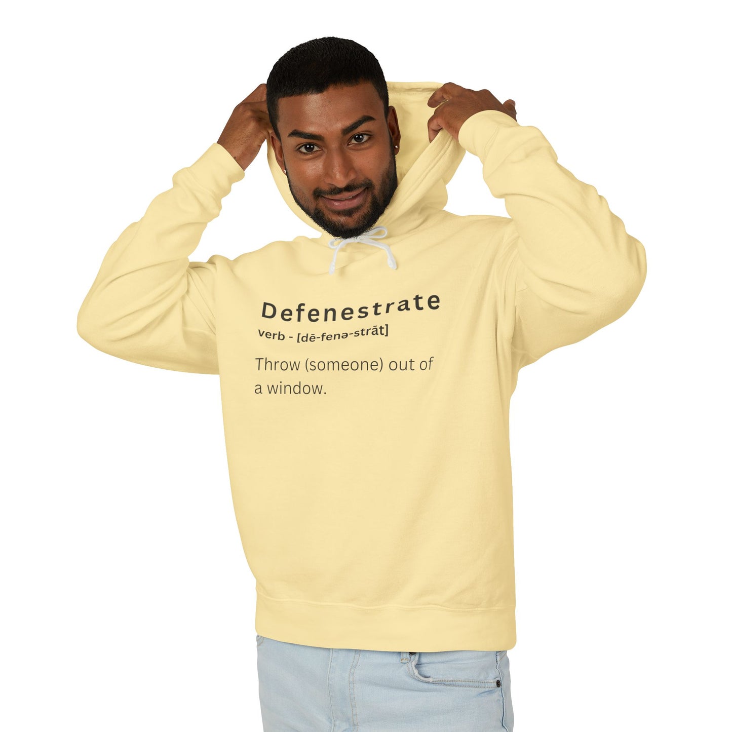 Defenestrate Hoodie - Lightweight Unisex Sweatshirt for Casual Fun