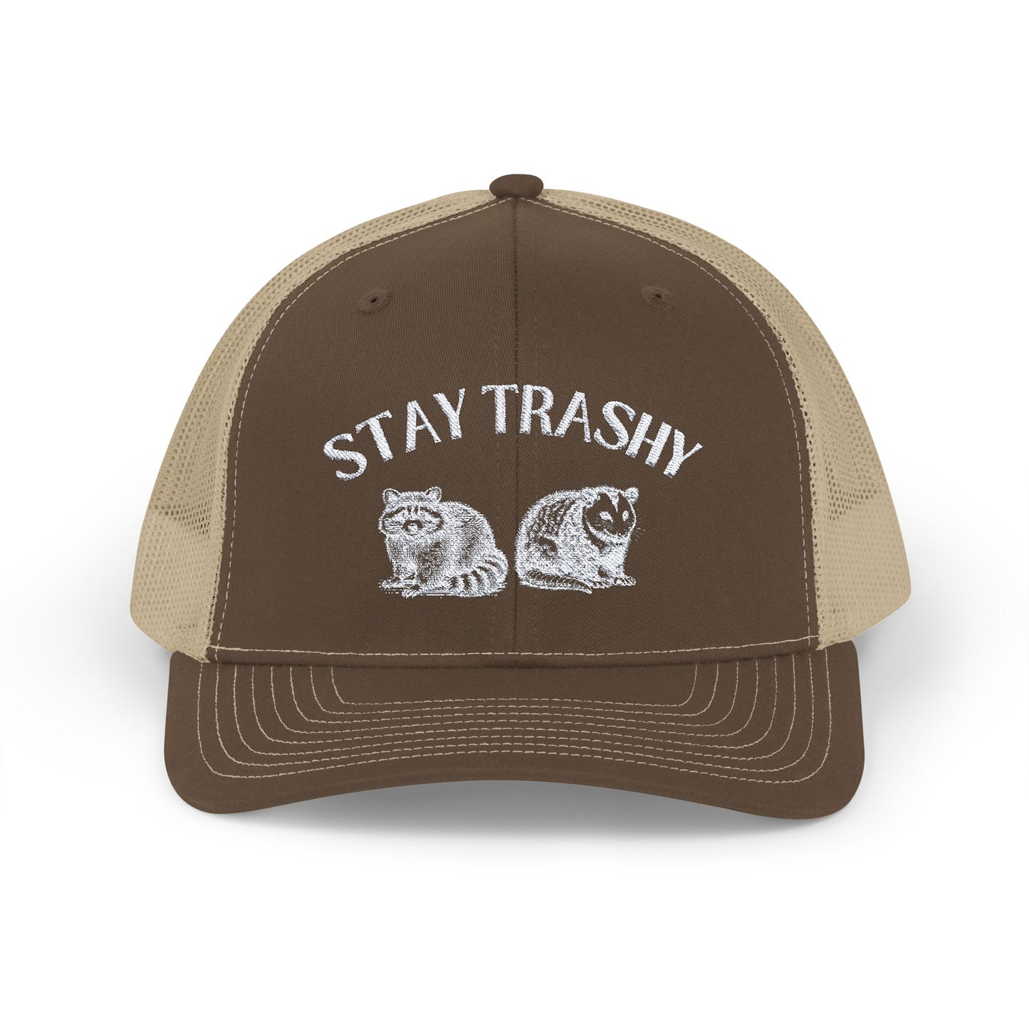 Stay Trashy Snapback Trucker Cap - Fun Casual Style for Raccoon Lovers