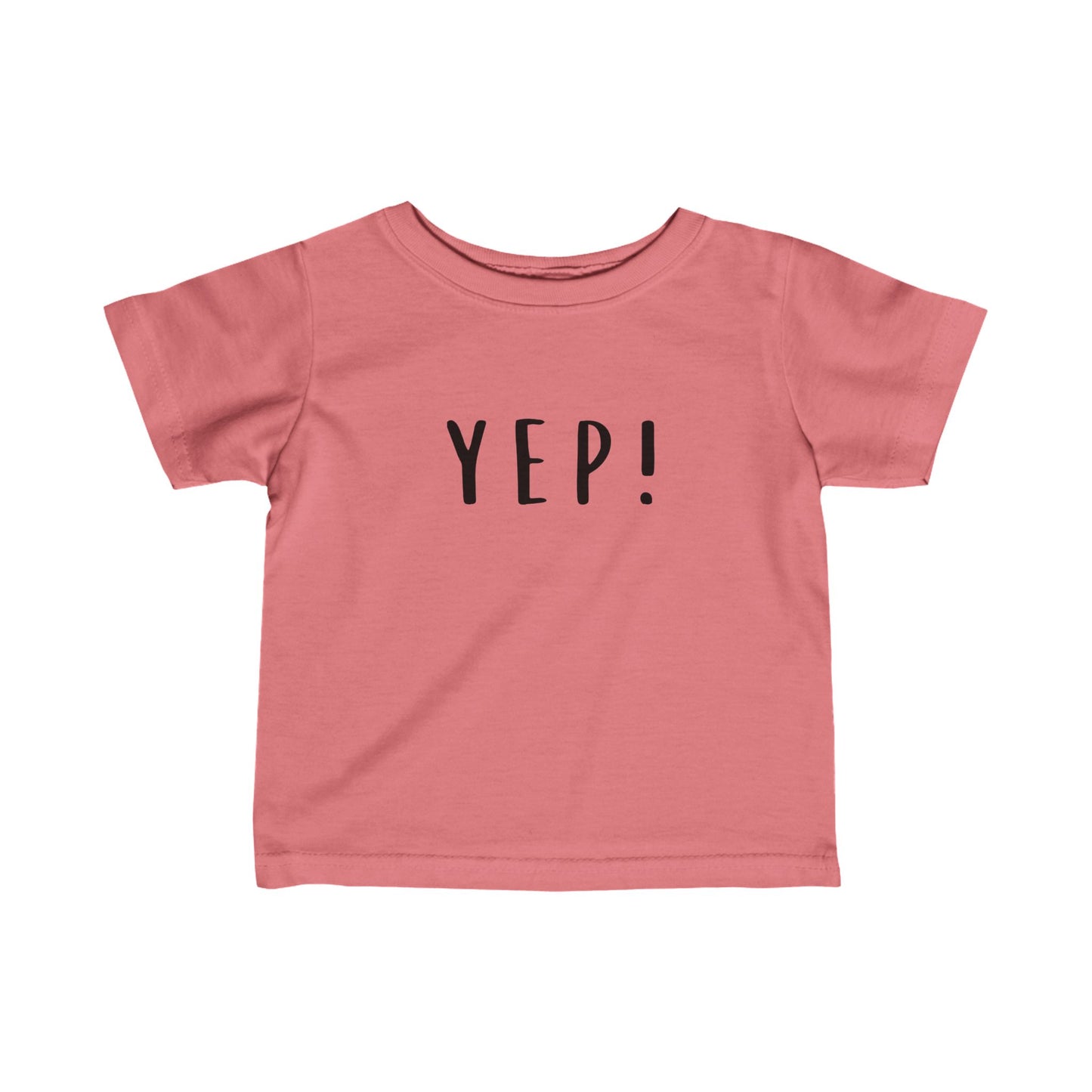 Cute Red Infant Tee with 'YEP!' Print - Perfect for Playtime & Celebrations