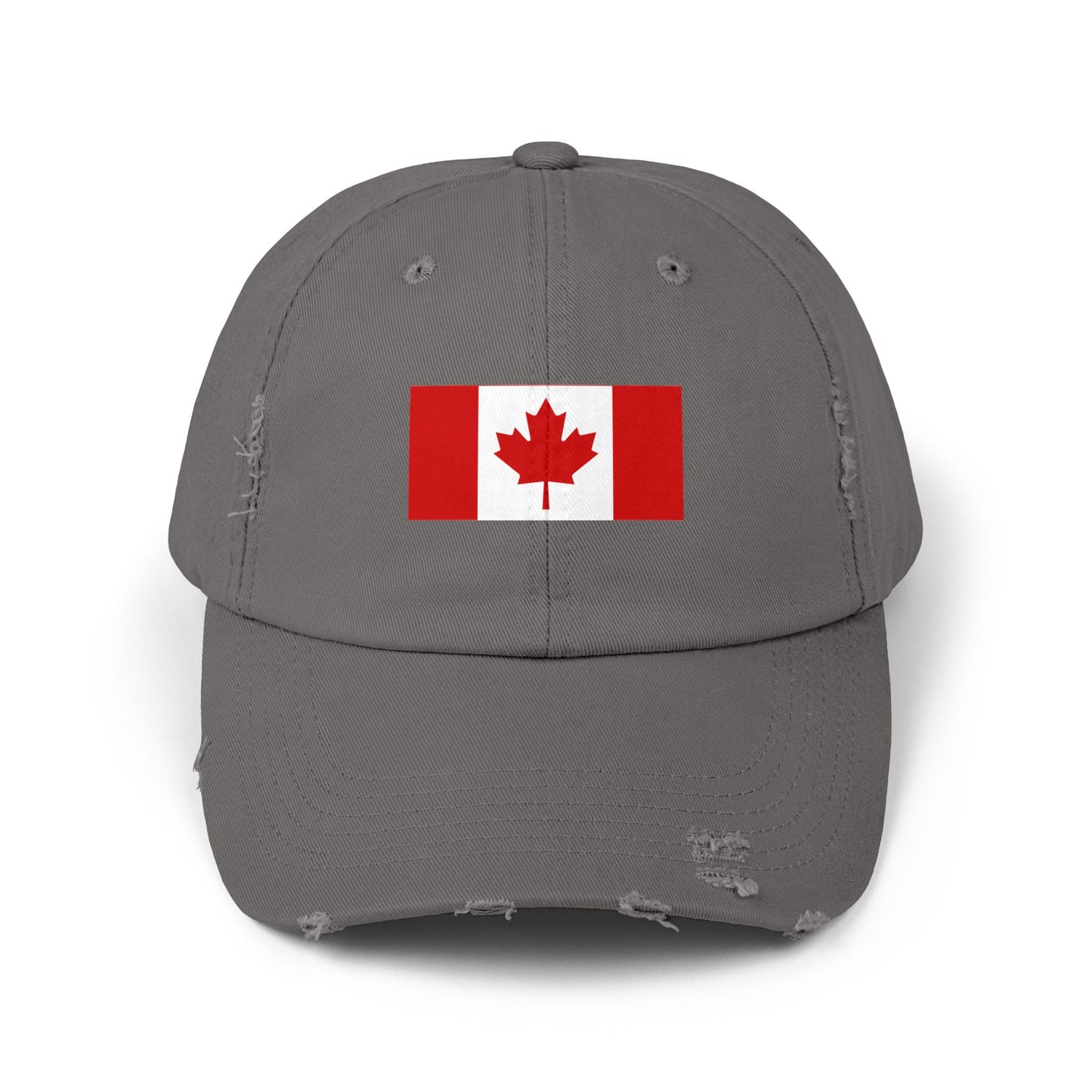 Canada Flag Distressed Cap - Unisex Pink Hat for Casual Style