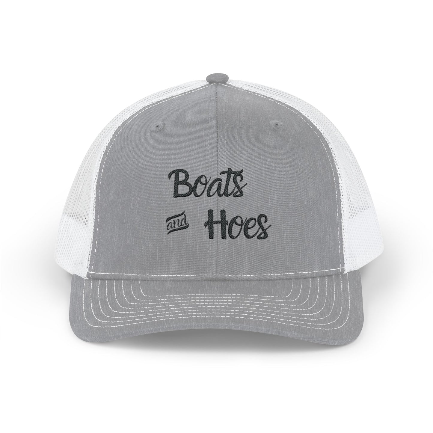 Boats and Hoes Snapback Trucker Cap - Fun Casual Style for Outdoor Enthusiasts