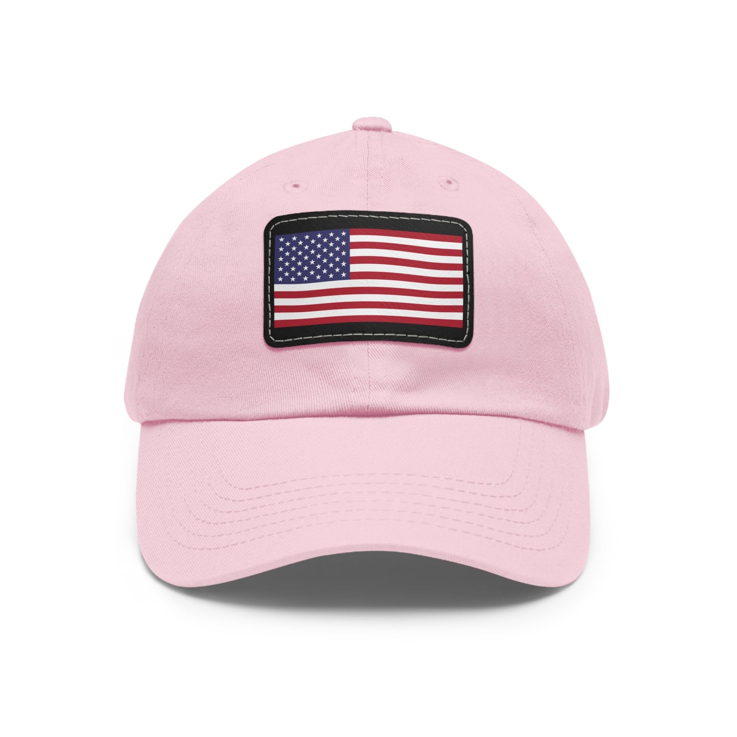 Patriotic Dad Hat with Leather Patch – USA Flag Cap for Summer Adventures