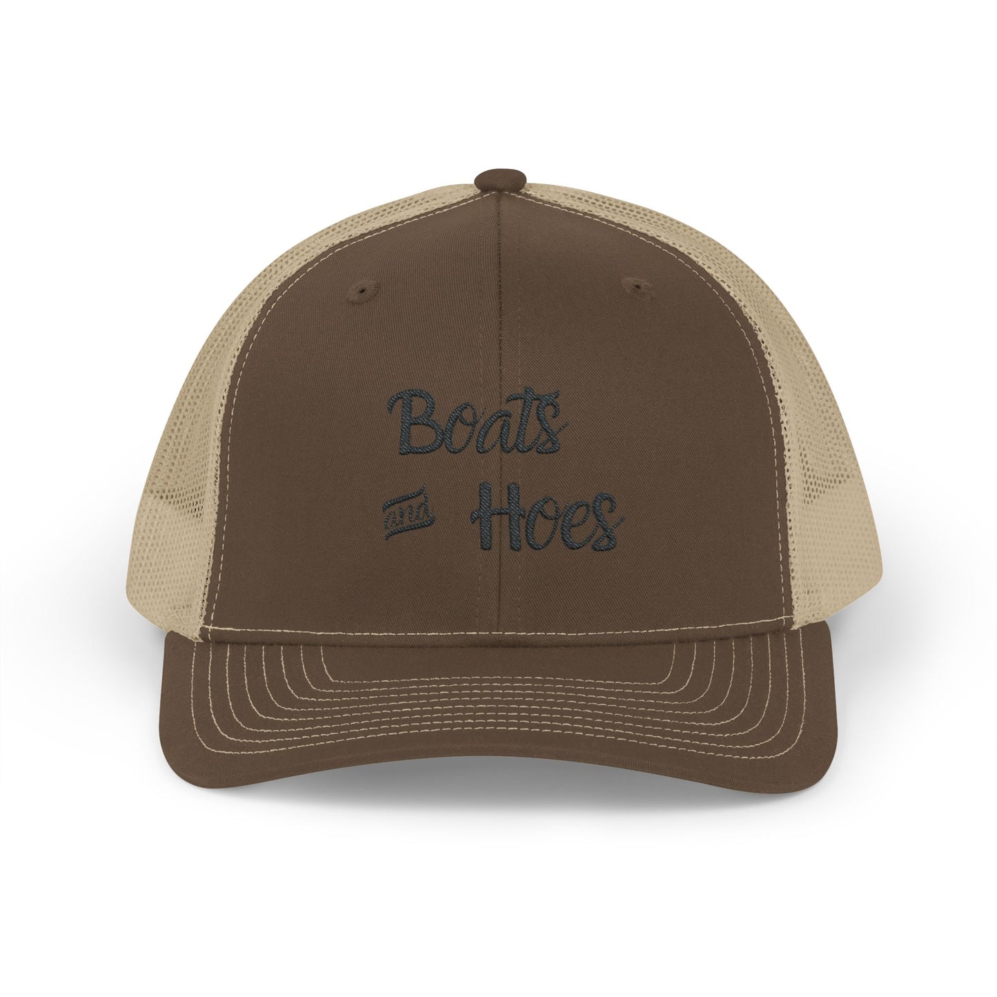 Boats and Hoes Snapback Trucker Cap - Fun Casual Style for Outdoor Enthusiasts