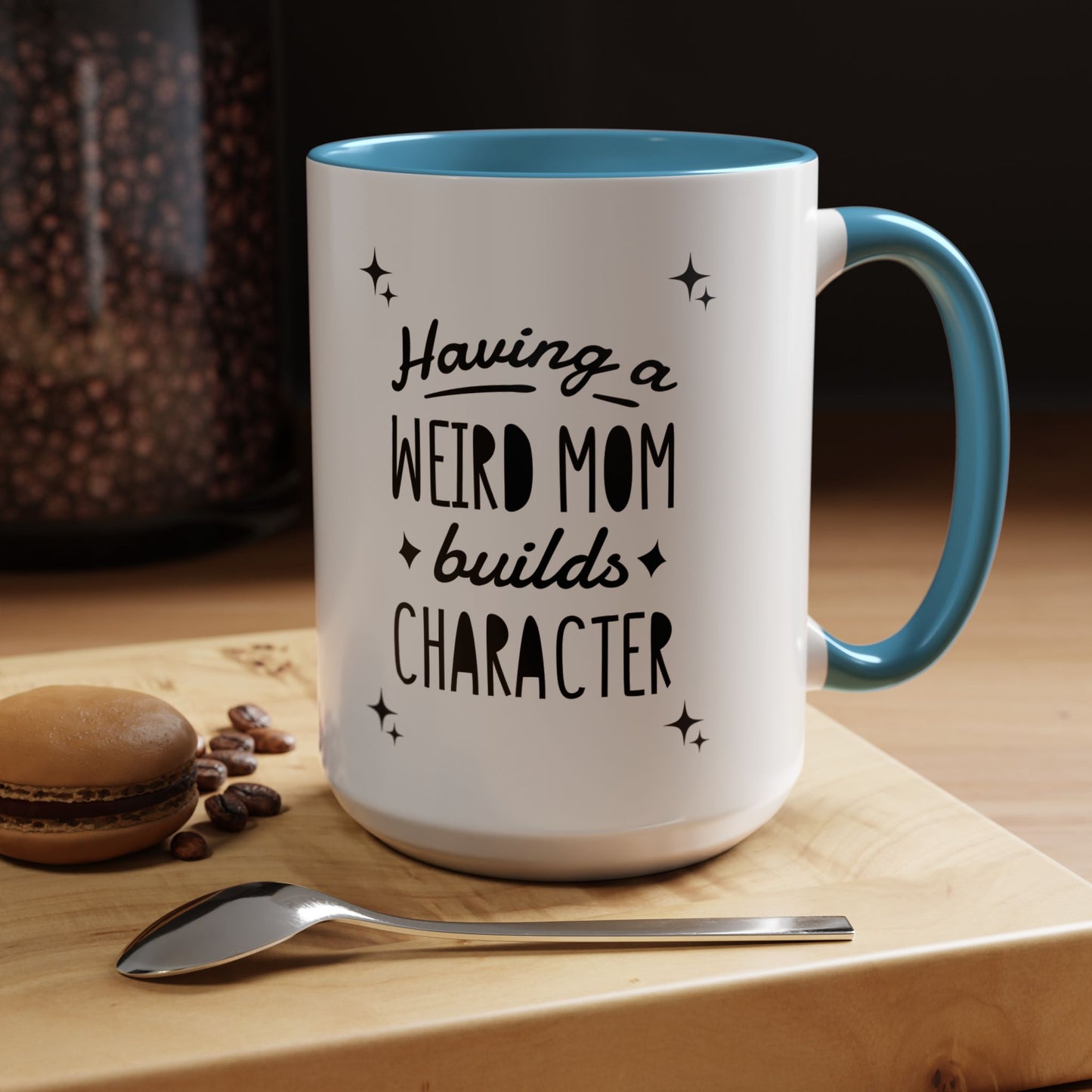 Weird Mom Character Coffee Mug - Fun Accent for Unique Moms