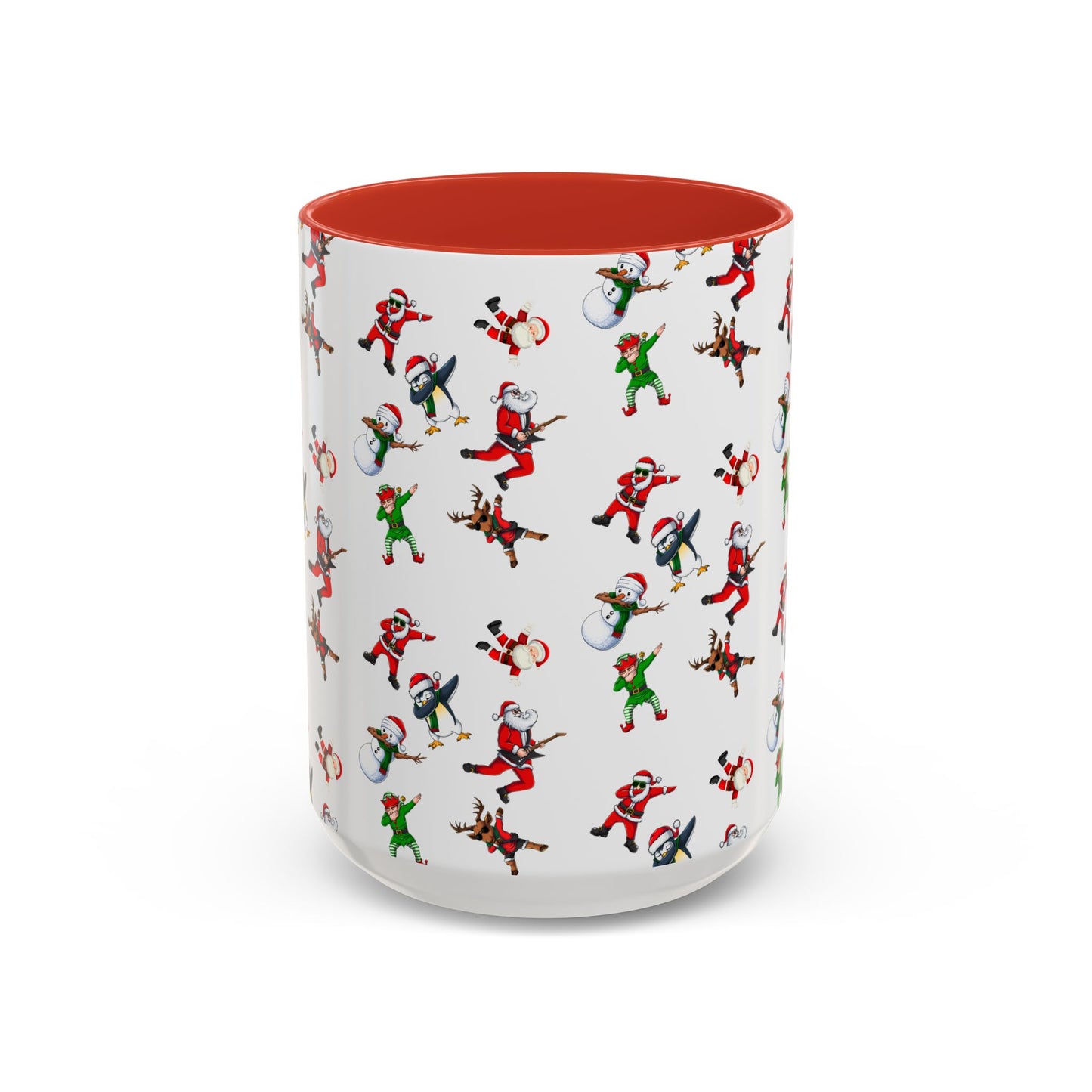 Festive Santa and Elf Coffee Mug - Fun Christmas Drinkware