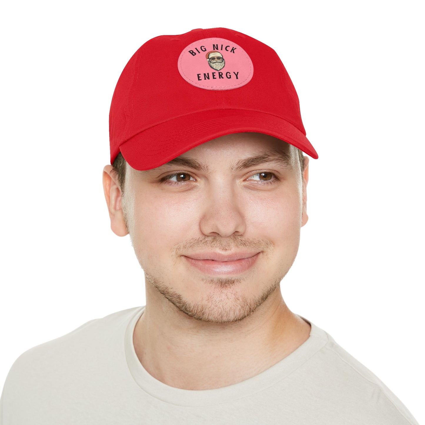 Big Nick Energy Dad Hat with Leather Patch - Black Cap for Everyday Adventures