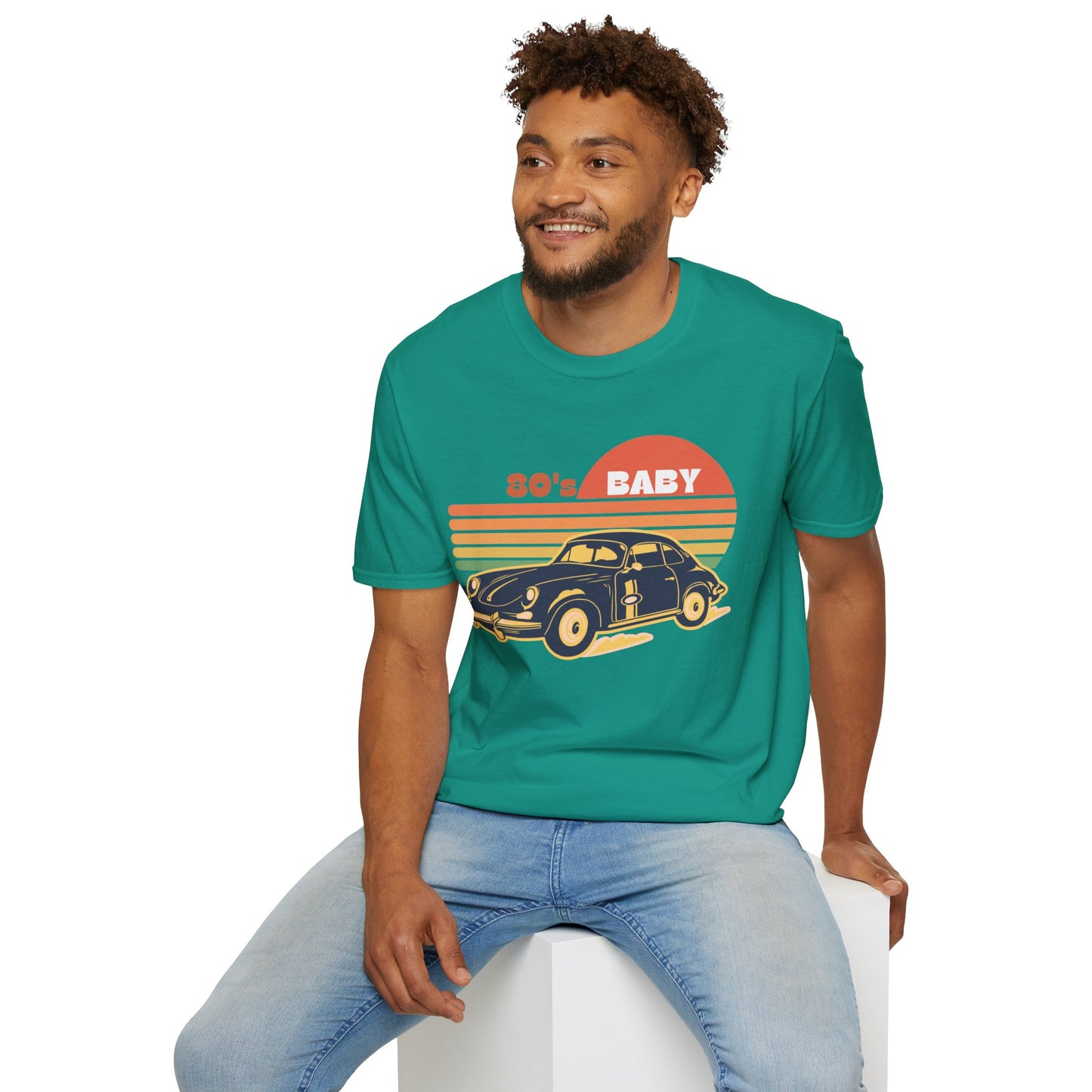 80's Baby Vintage Car Unisex Softstyle T-Shirt