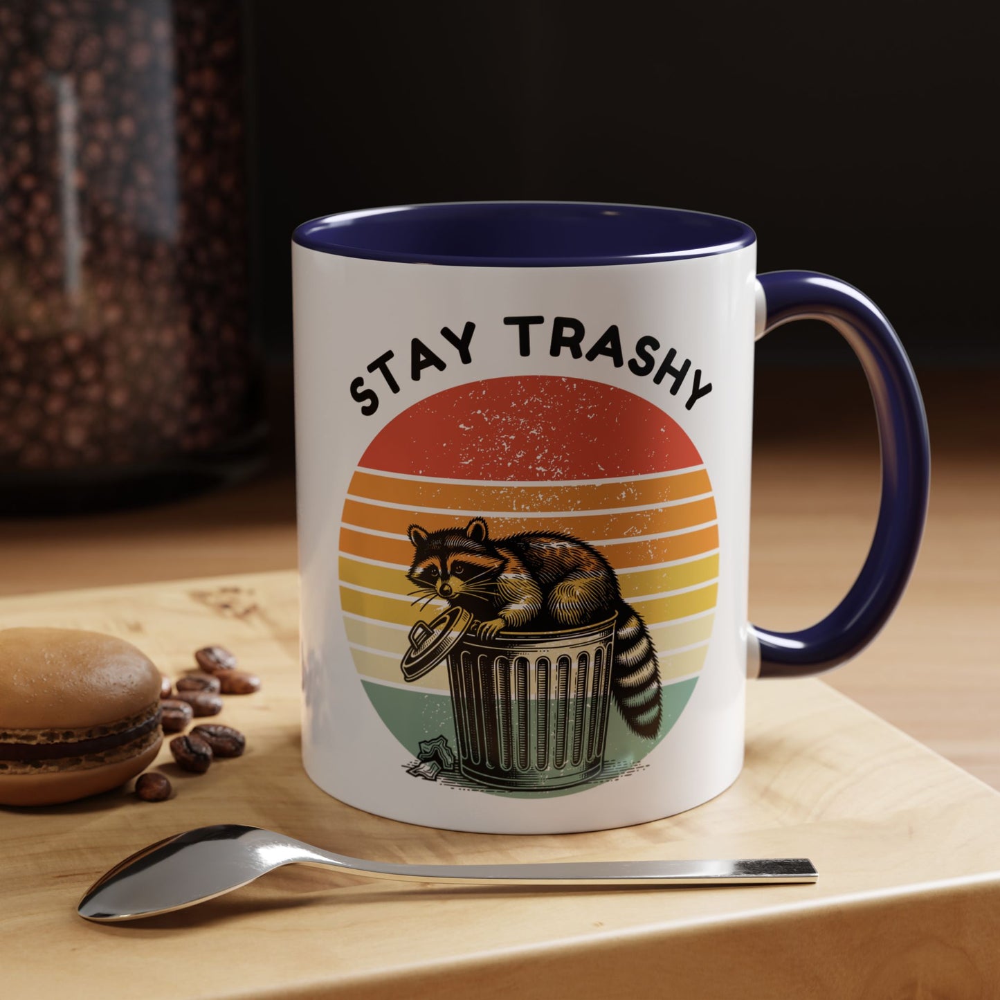 Stay Trashy Raccoon Accent Coffee Mug - Fun Gift for Animal Lovers