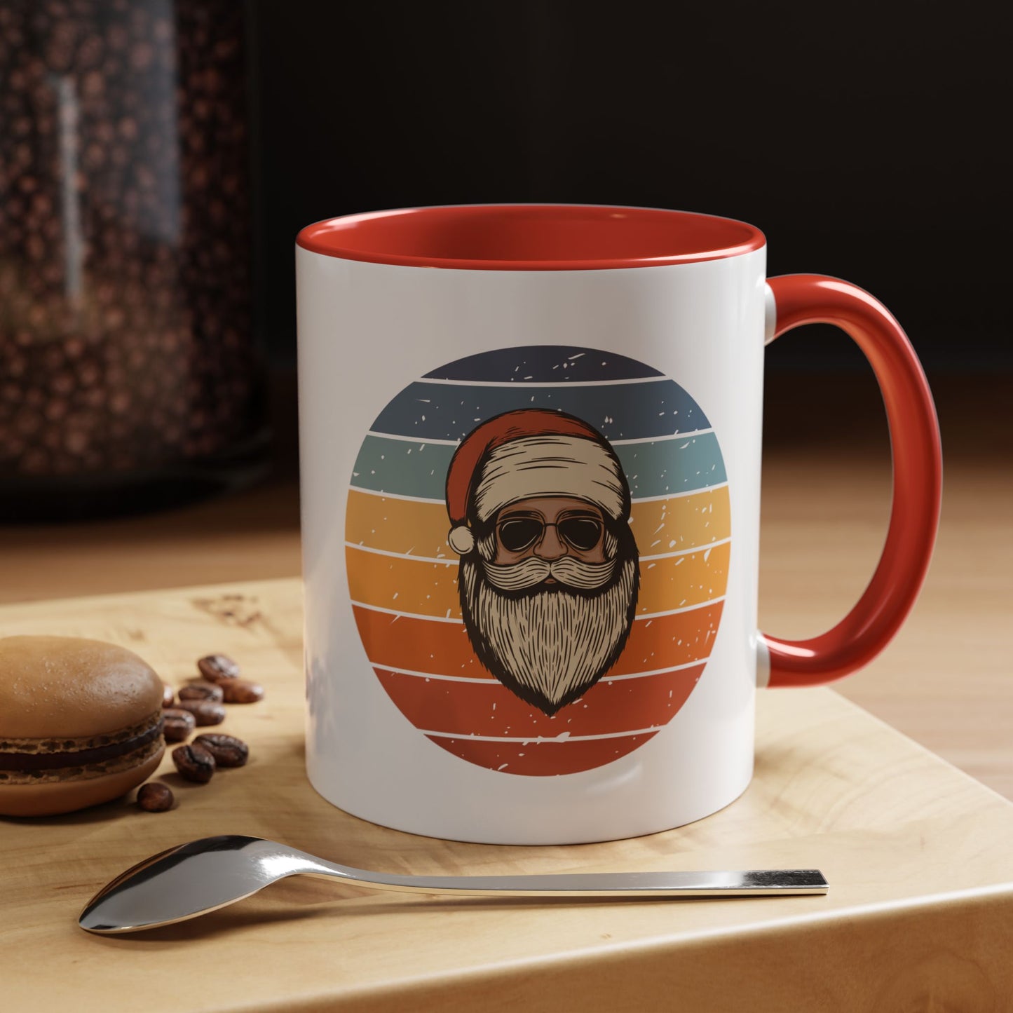 Cool Santa Sunglasses Accent Coffee Mug | 11oz & 15oz | Perfect Holiday Gift