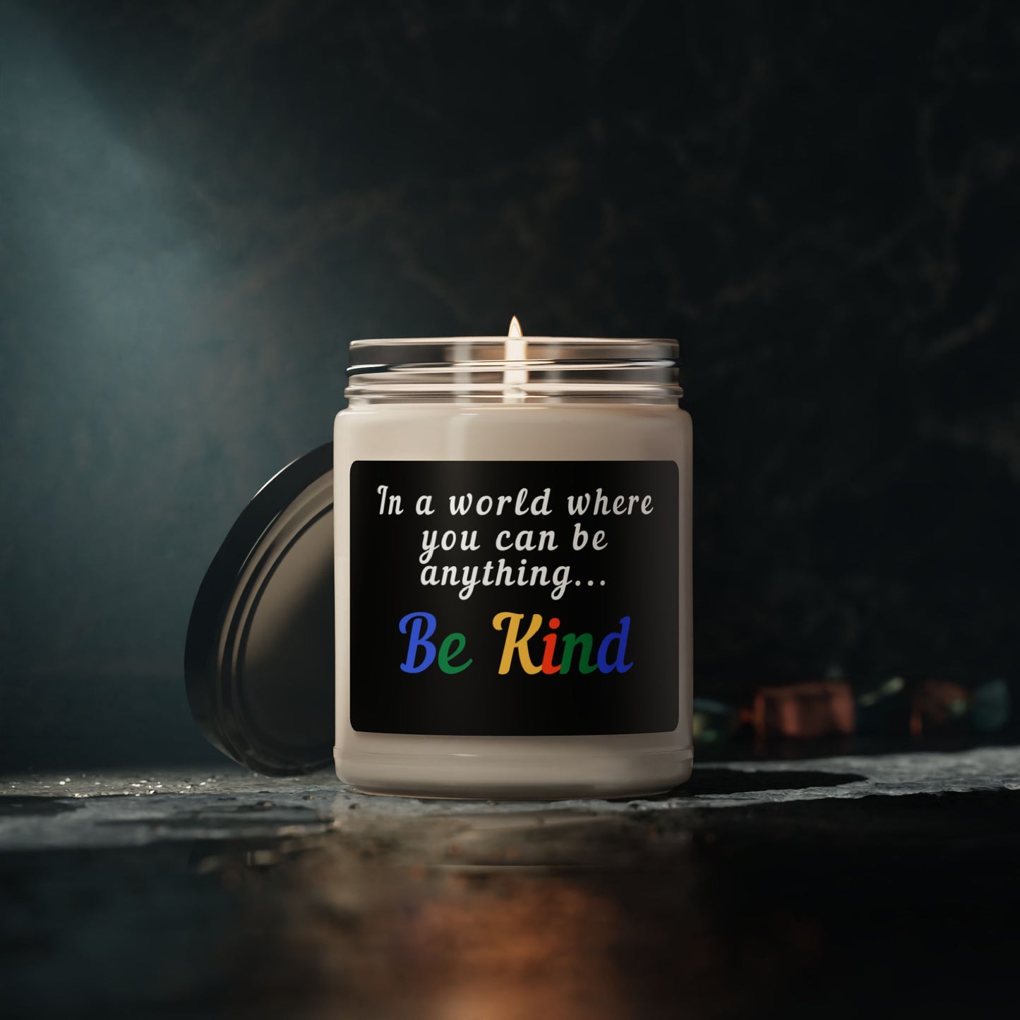 Be Kind Scented Soy Candle - 9oz Inspirational Candle for Self-Care & Gifting