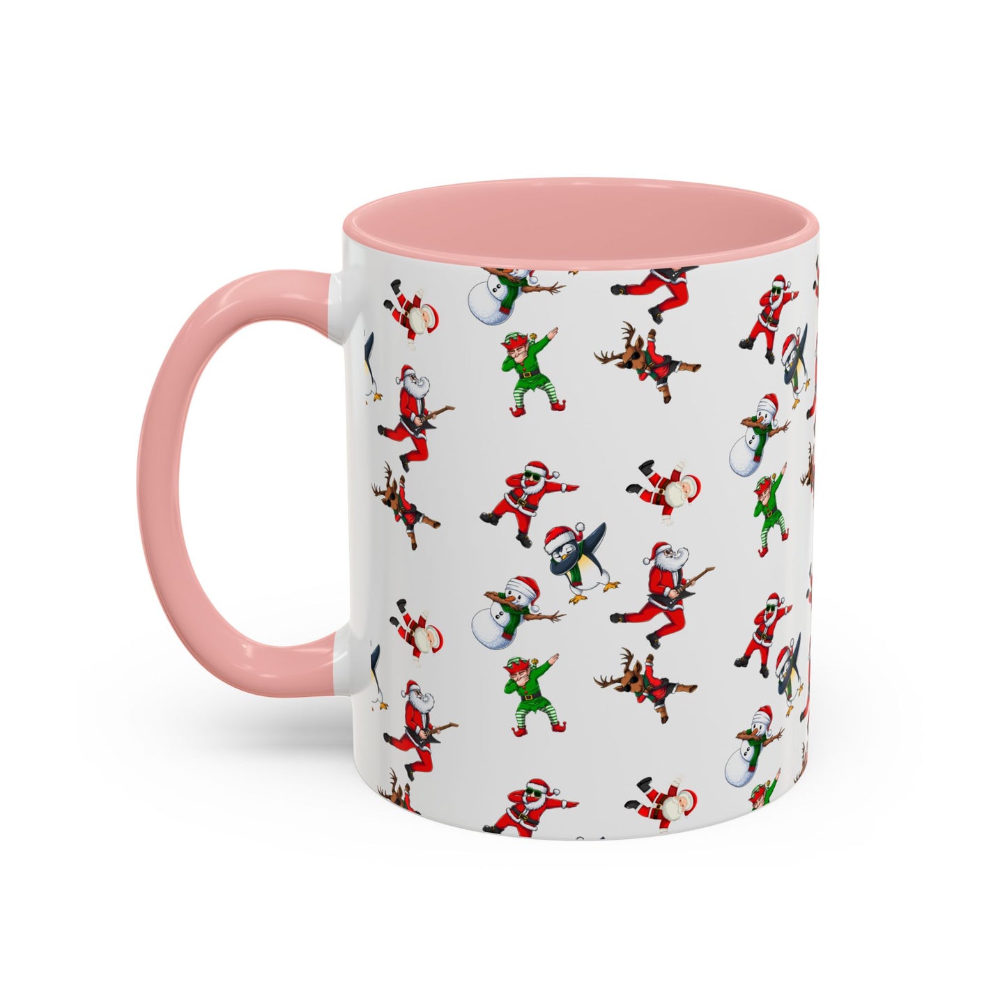 Festive Santa and Elf Coffee Mug - Fun Christmas Drinkware