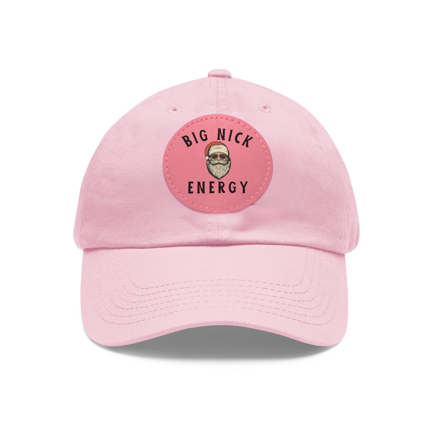 Big Nick Energy Dad Hat with Leather Patch - Black Cap for Everyday Adventures