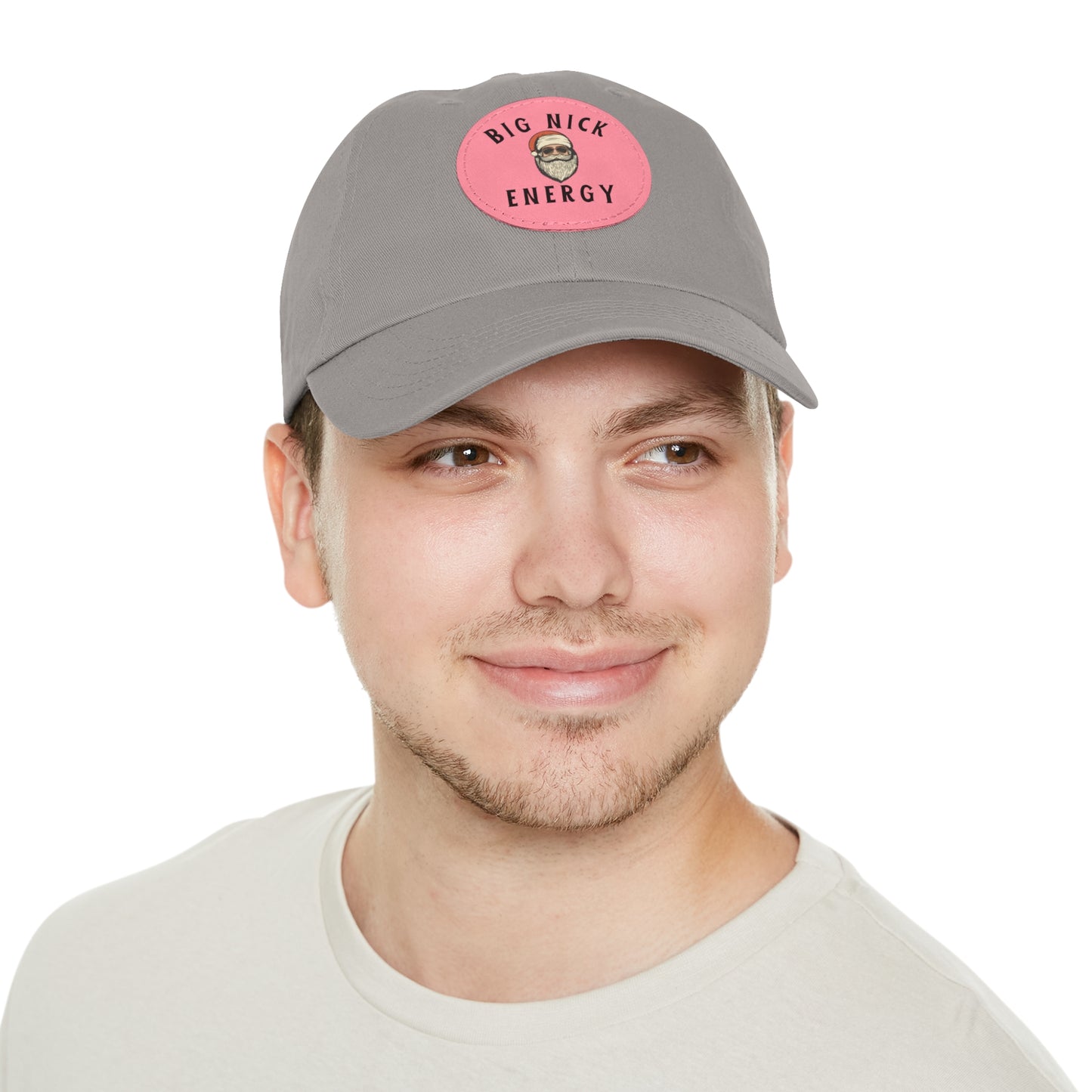 Big Nick Energy Dad Hat with Leather Patch - Black Cap for Everyday Adventures