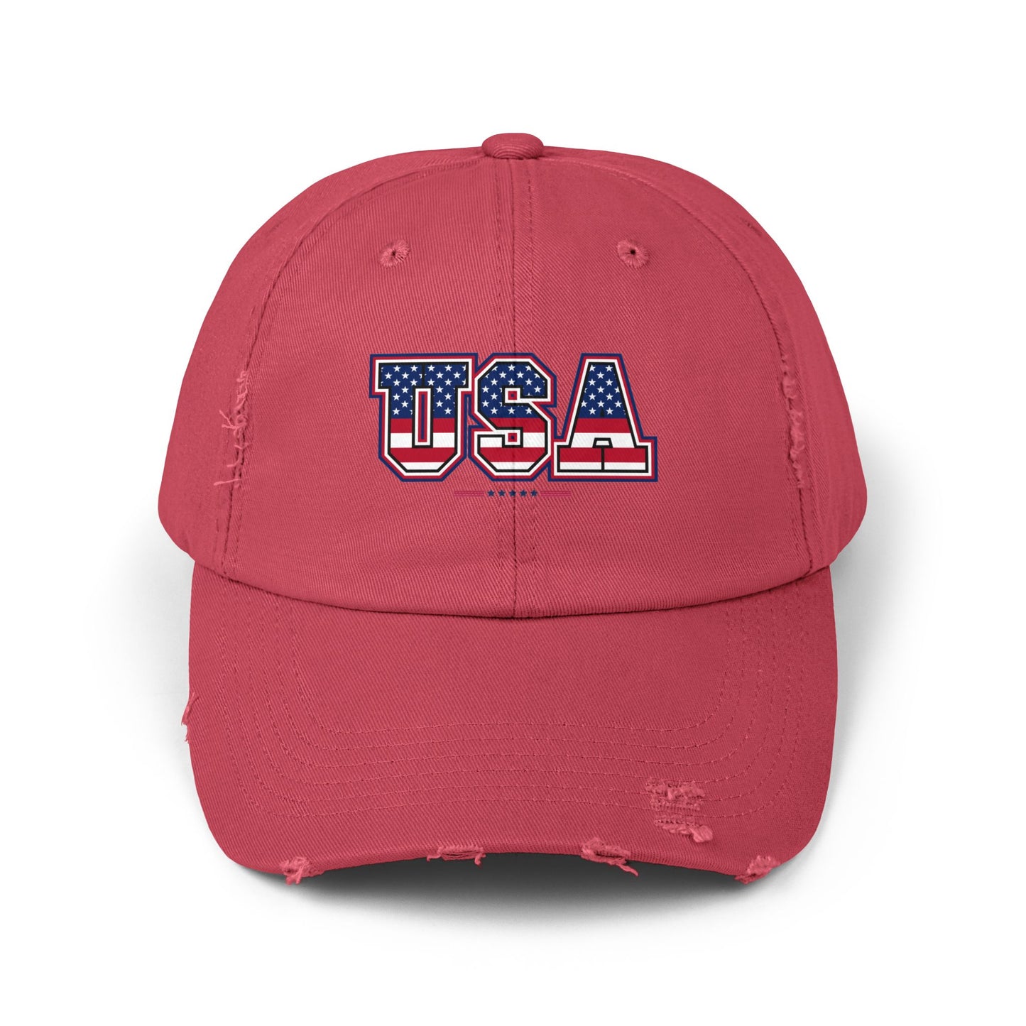 Unisex Distressed USA Cap - Casual Style for Outdoor Adventures