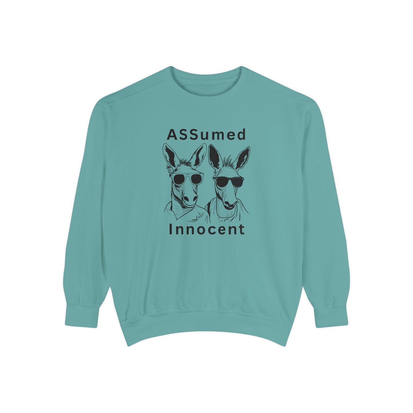 ASSUmEm Innocent Unisex Sweatshirt - Funny Animal Graphic Pullover for Casual Wear