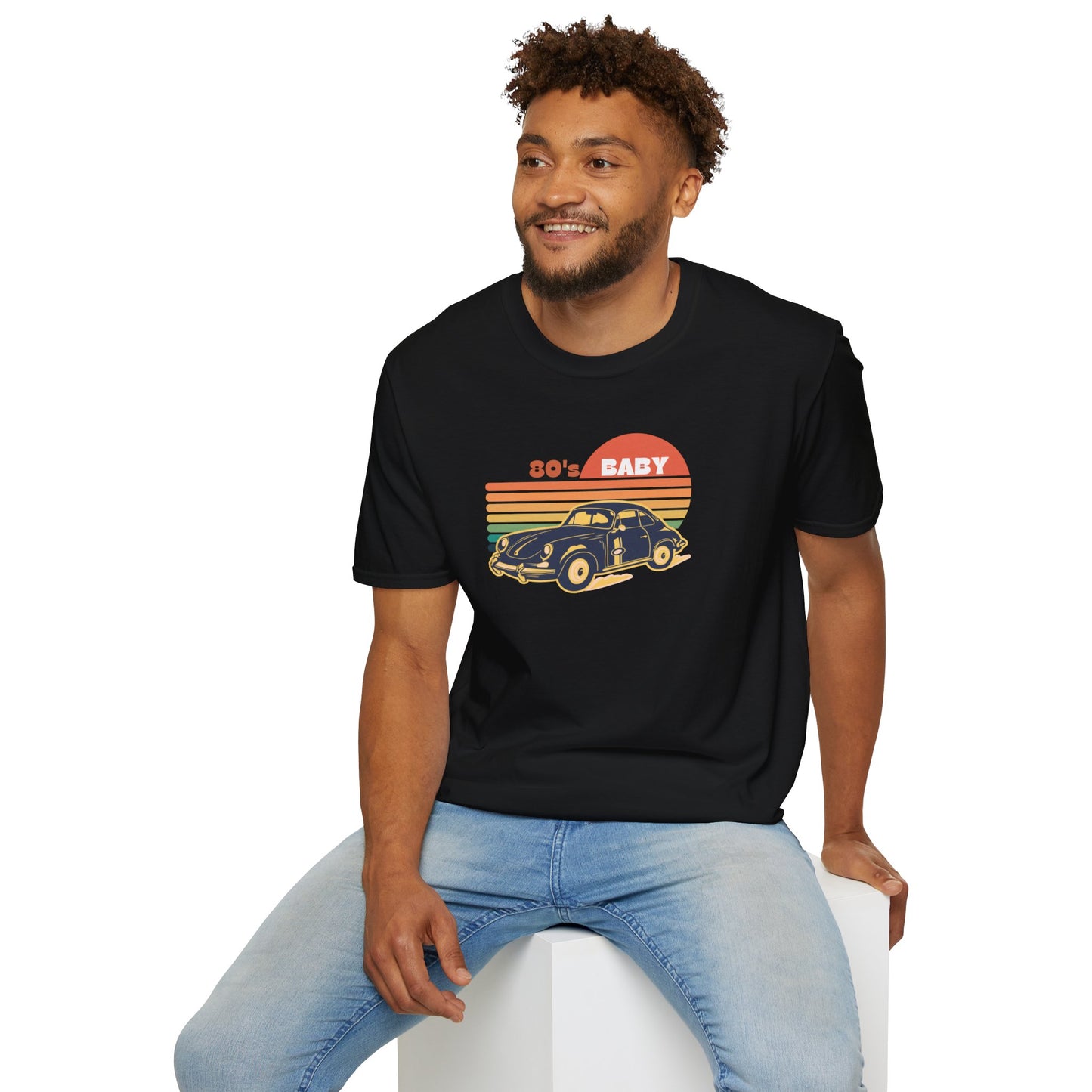 80's Baby Vintage Car Unisex Softstyle T-Shirt