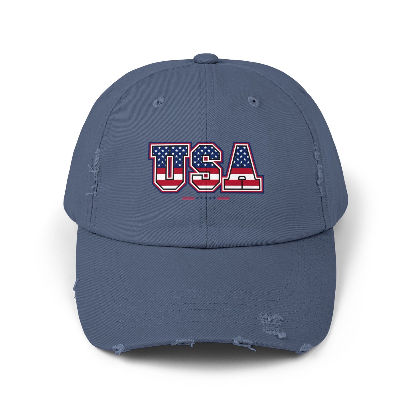 Unisex Distressed USA Cap - Casual Style for Outdoor Adventures