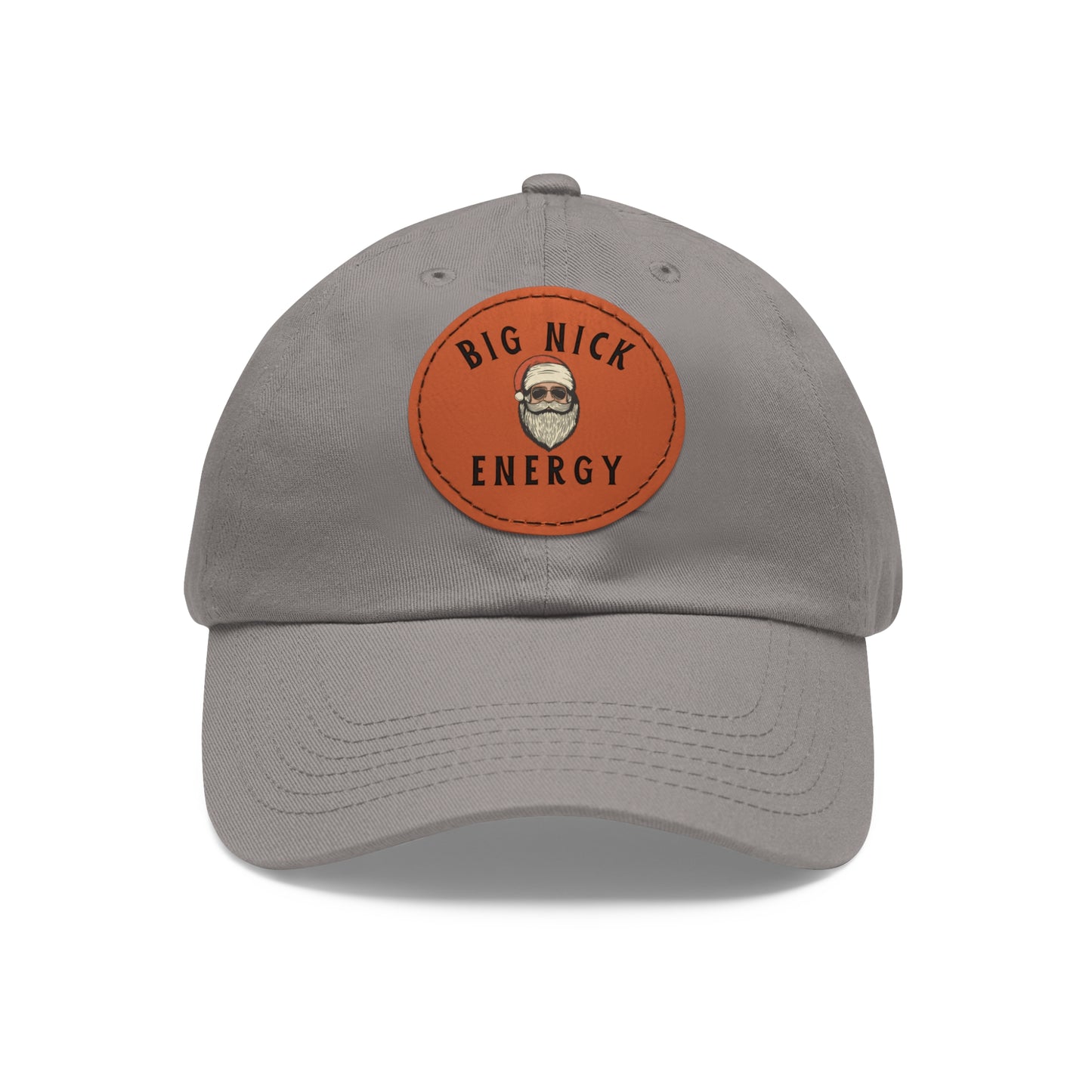 Big Nick Energy Dad Hat with Leather Patch - Black Cap for Everyday Adventures