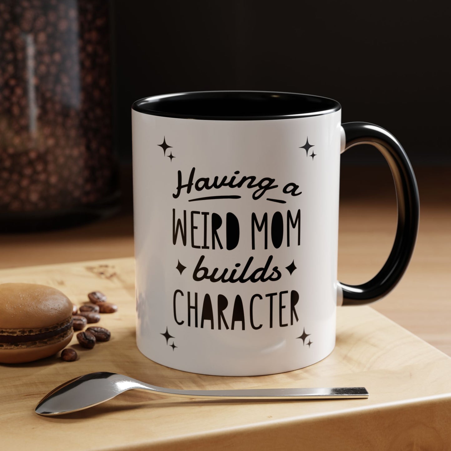 Weird Mom Character Coffee Mug - Fun Accent for Unique Moms