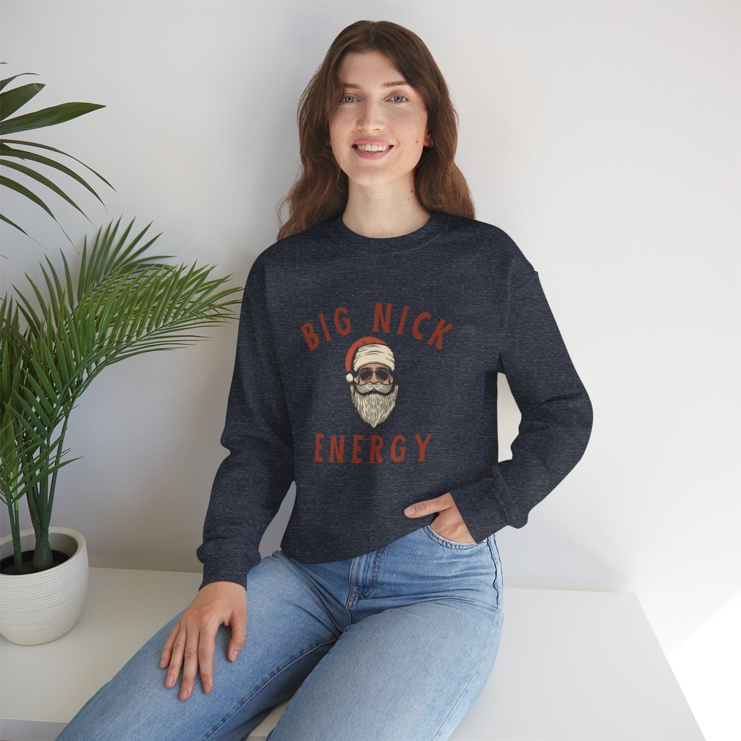 Big Nick Energy Unisex Heavy Blend™ Crewneck Sweatshirt - Perfect for Holiday Cheer