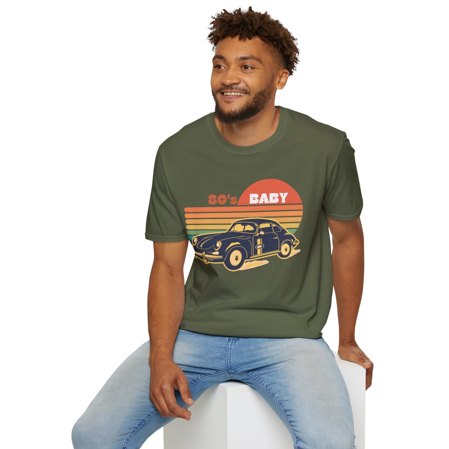 80's Baby Vintage Car Unisex Softstyle T-Shirt