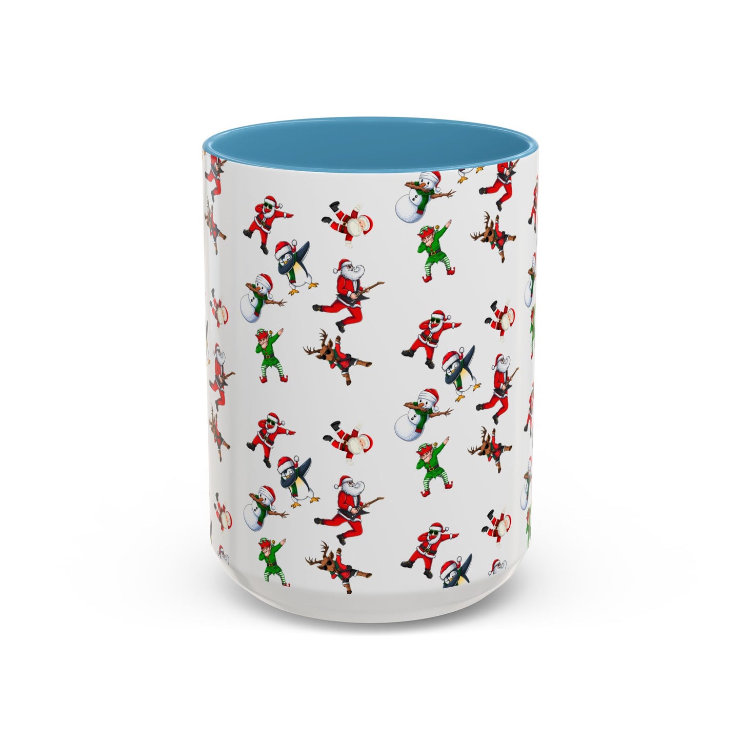 Festive Santa and Elf Coffee Mug - Fun Christmas Drinkware