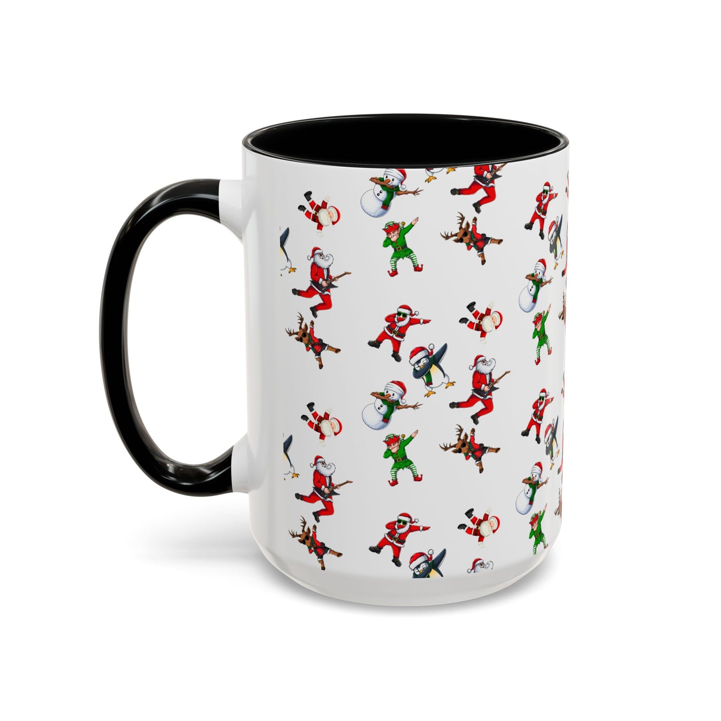 Festive Santa and Elf Coffee Mug - Fun Christmas Drinkware