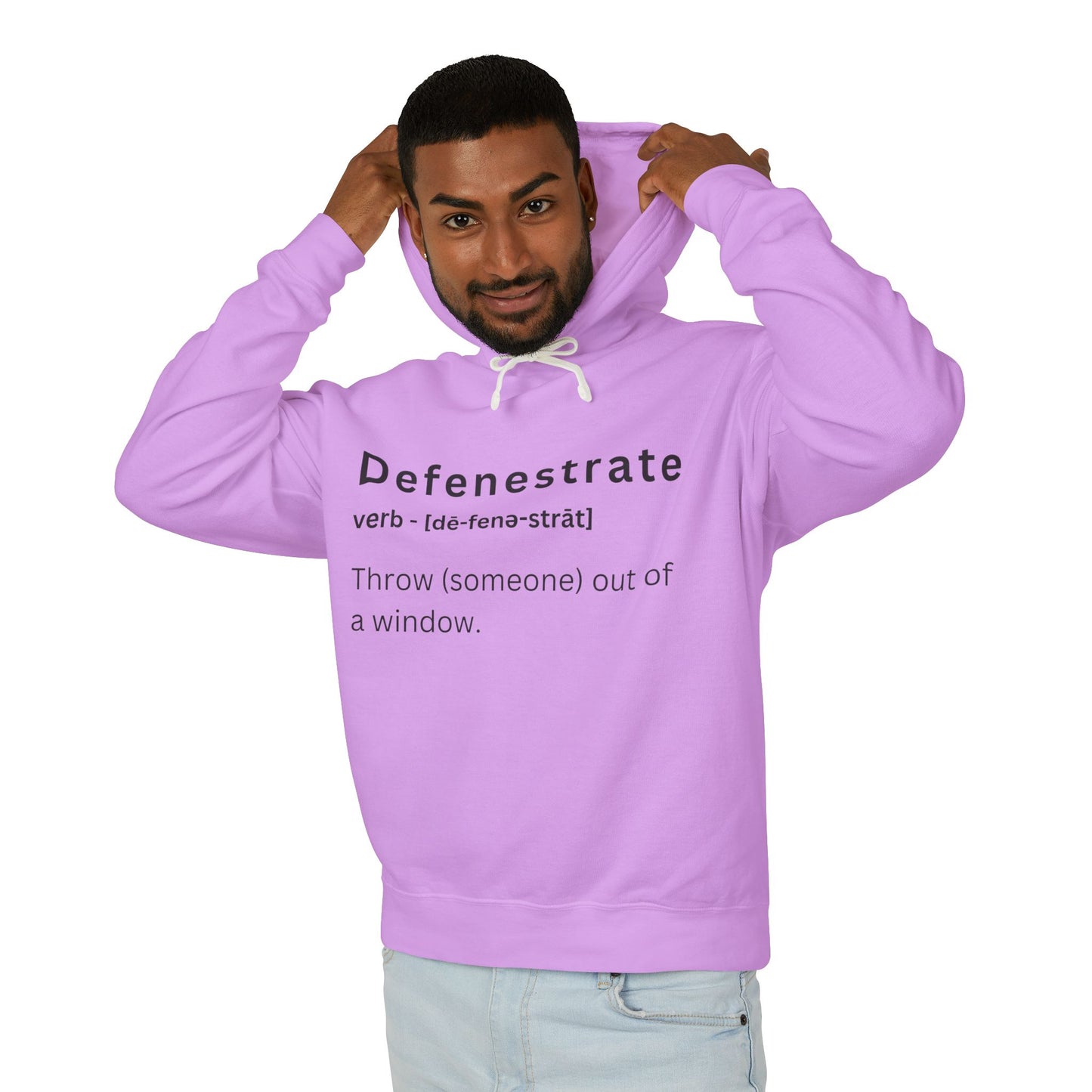 Defenestrate Hoodie - Lightweight Unisex Sweatshirt for Casual Fun