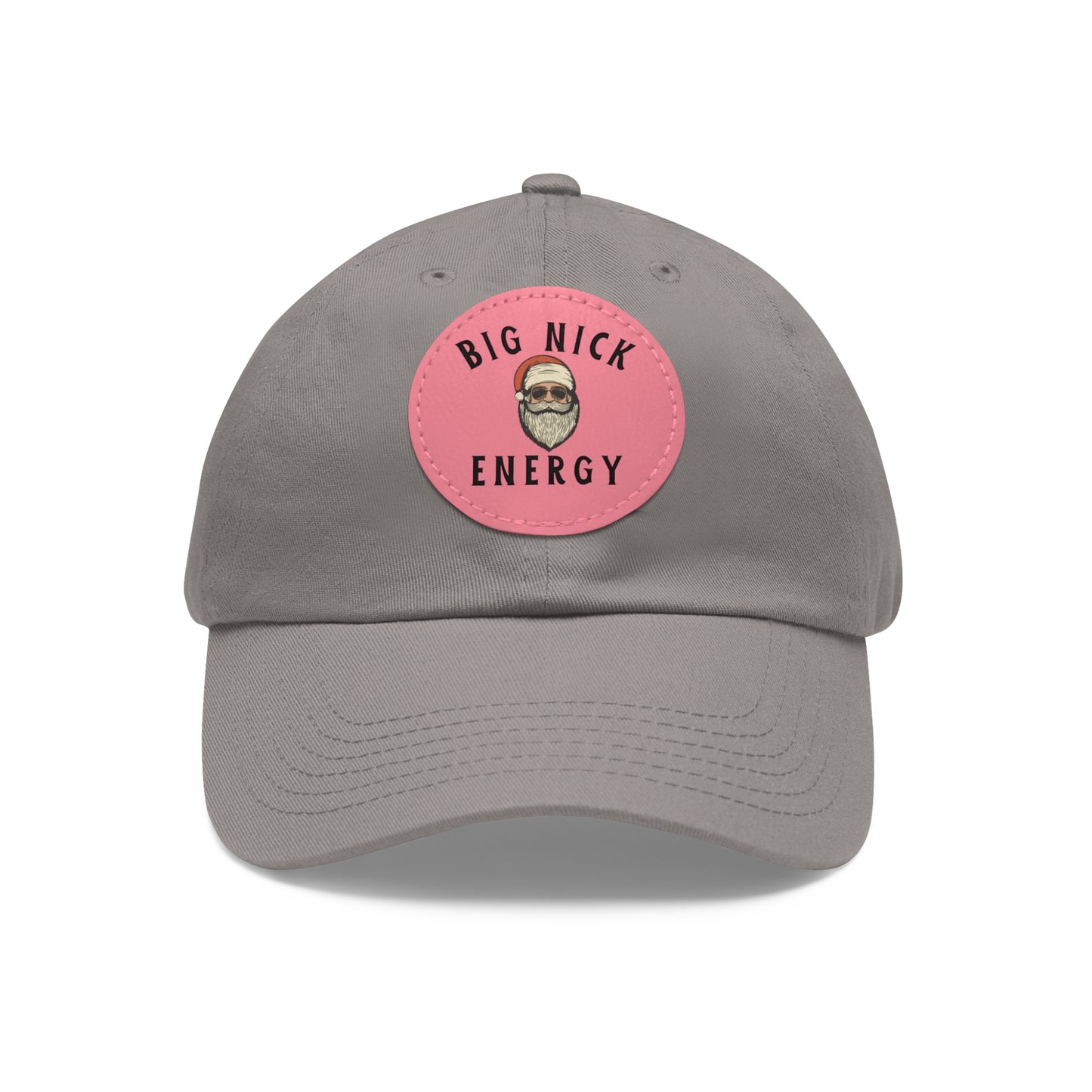 Big Nick Energy Dad Hat with Leather Patch - Black Cap for Everyday Adventures