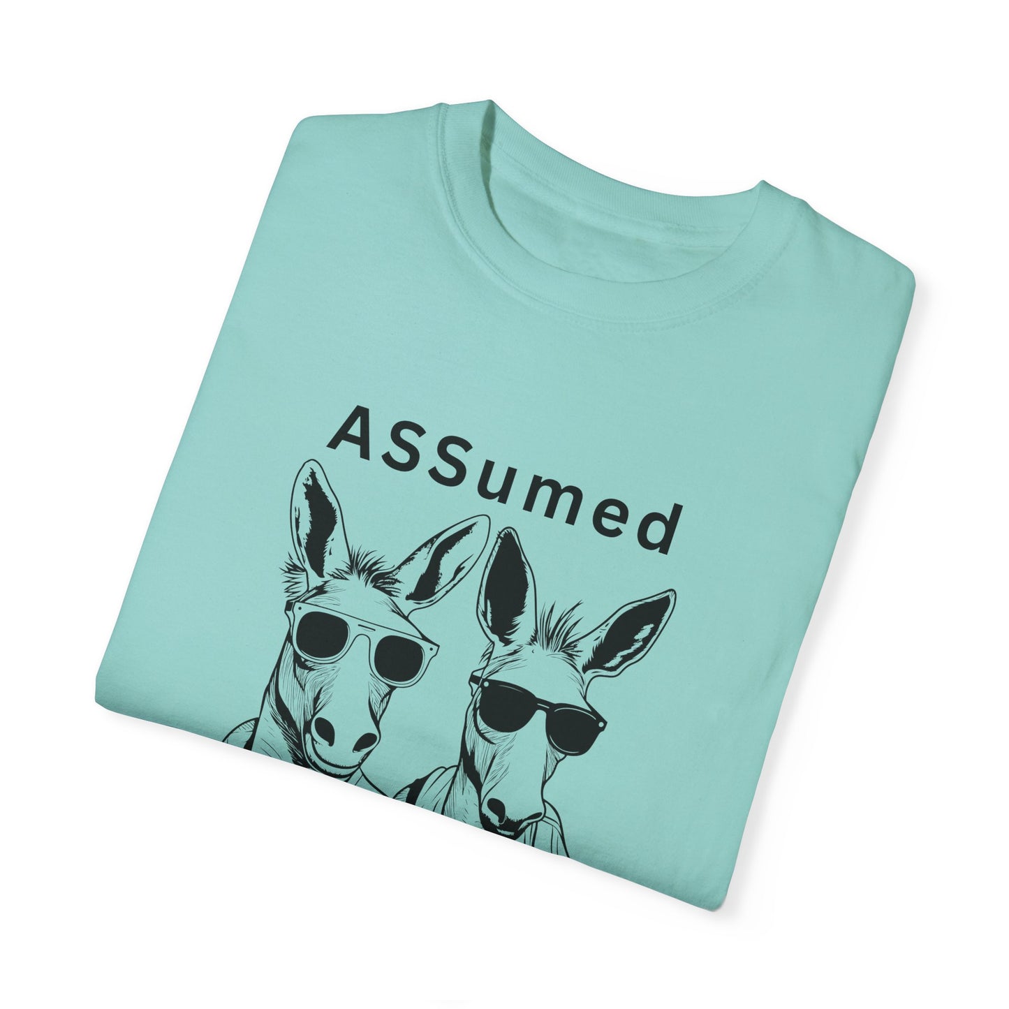 Unisex Garment-Dyed T-Shirt - Funny Kangaroo Design with 'ASSumed Innocent' Text