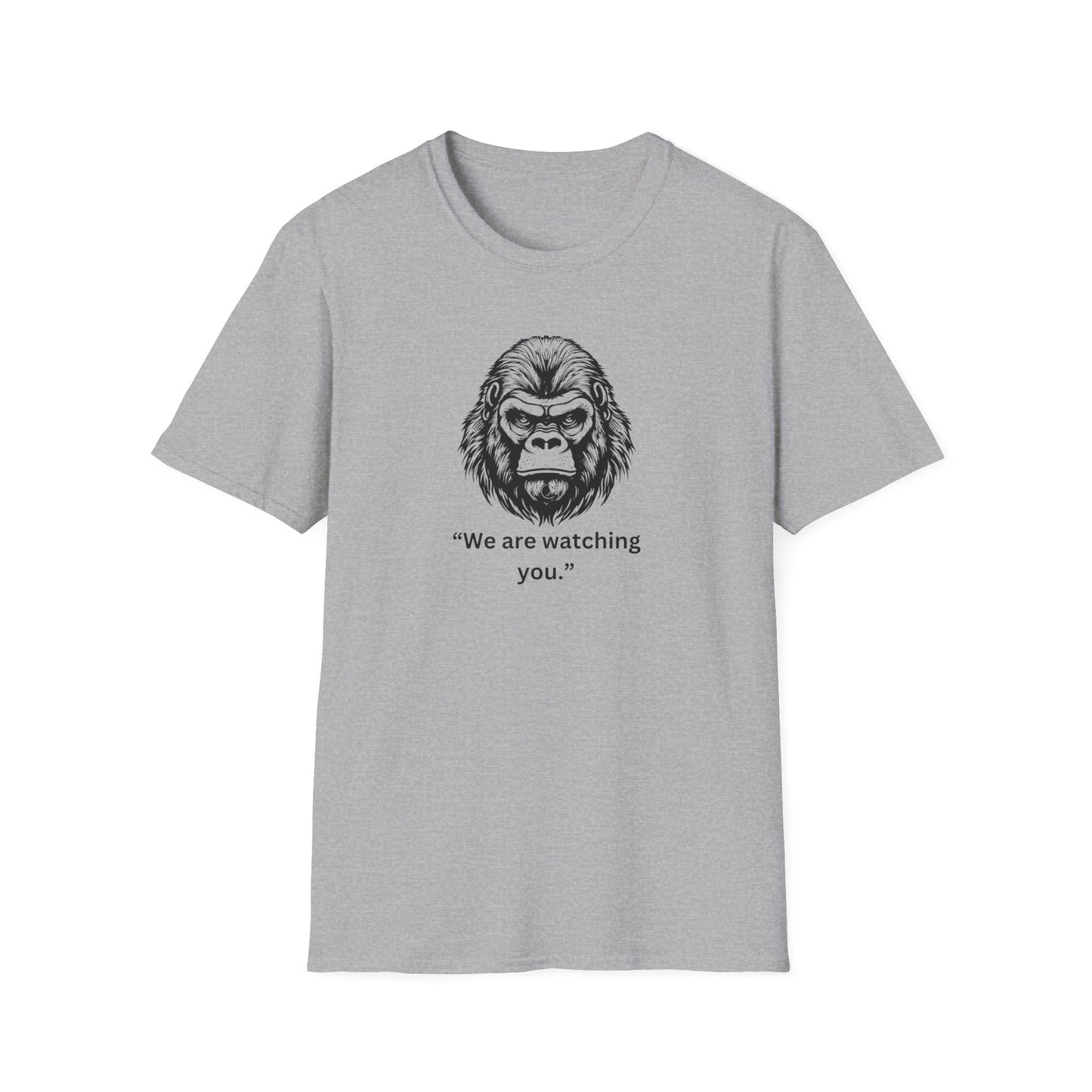 Funny Gorilla Movie Watcher Unisex Softstyle T-Shirt