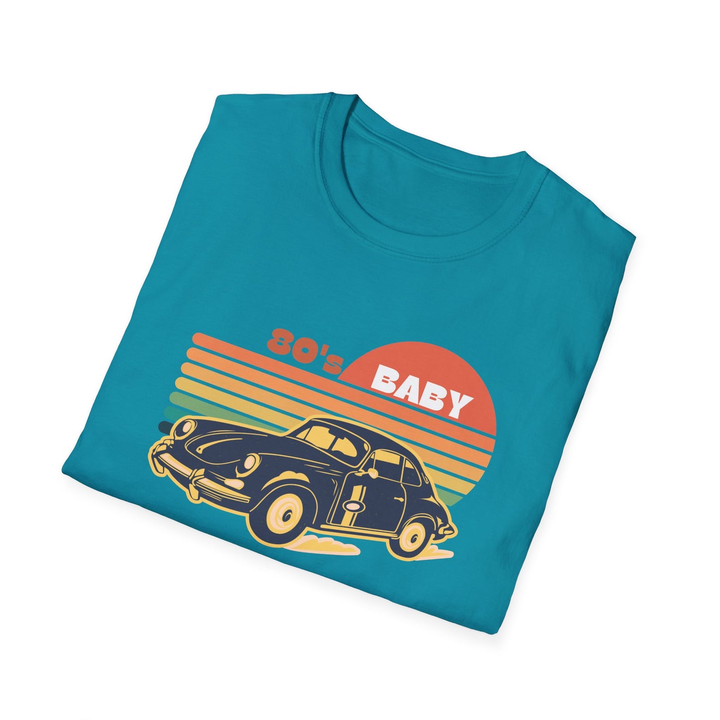 80's Baby Vintage Car Unisex Softstyle T-Shirt