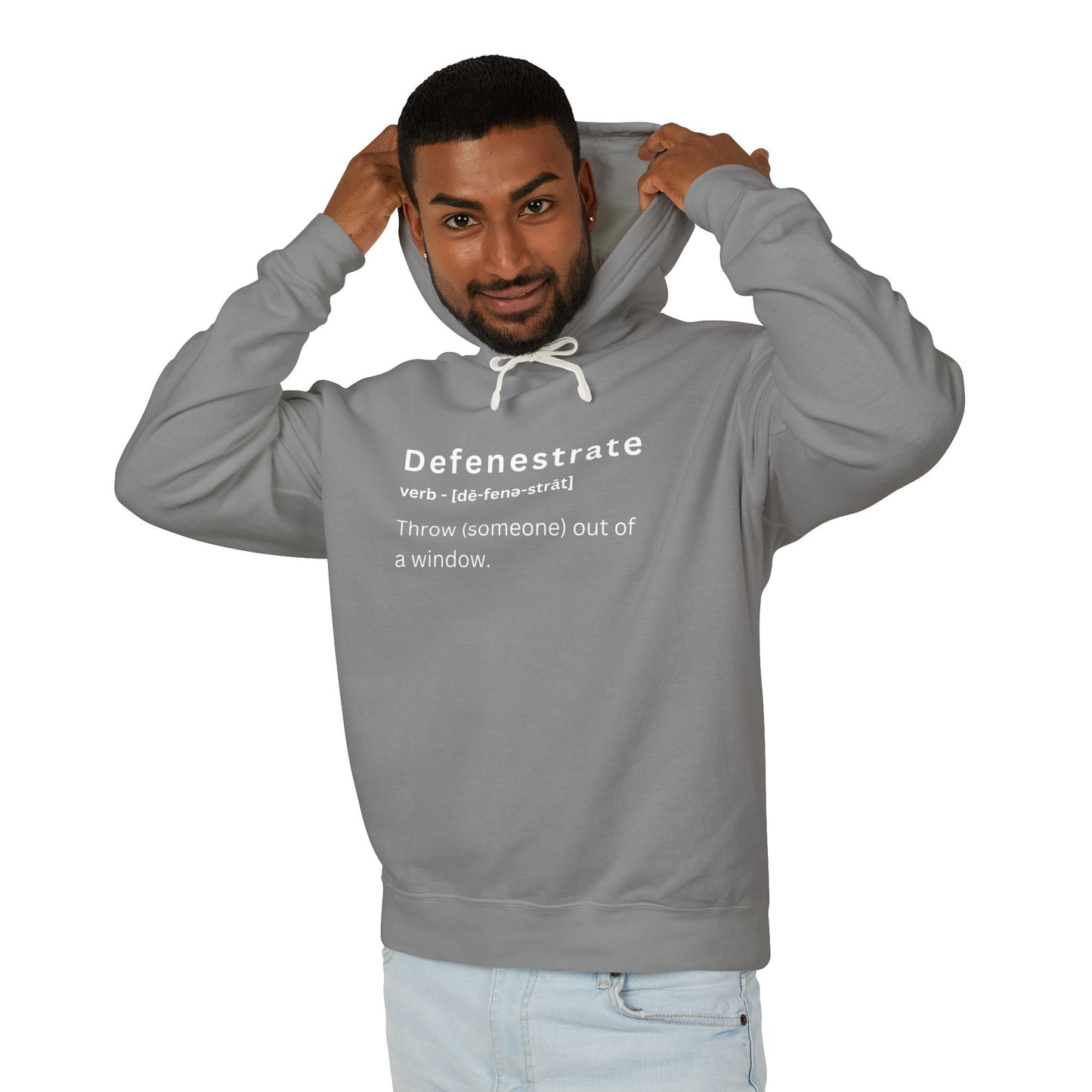 Defenestrate Unisex Lightweight Hooded Sweatshirt - Funny Vocabulary Hoodie