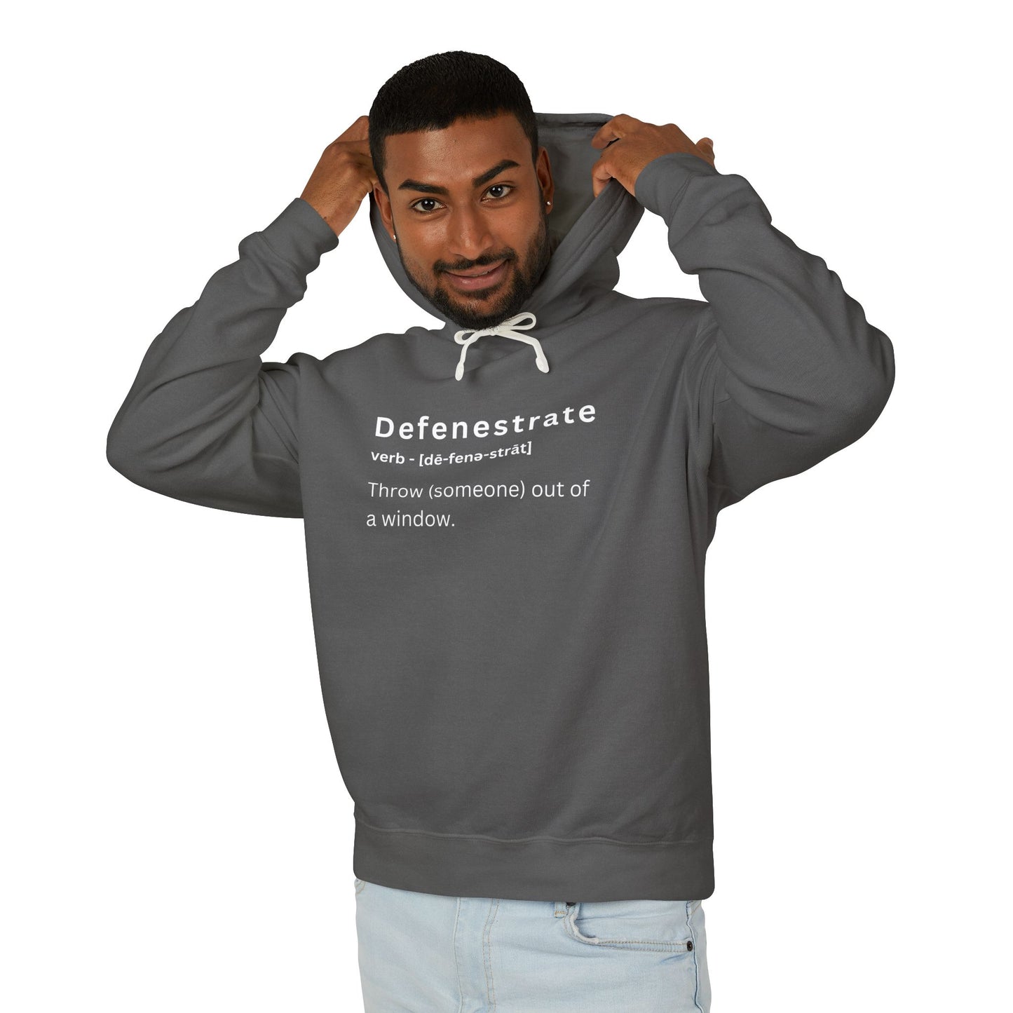 Defenestrate Unisex Lightweight Hooded Sweatshirt - Funny Vocabulary Hoodie