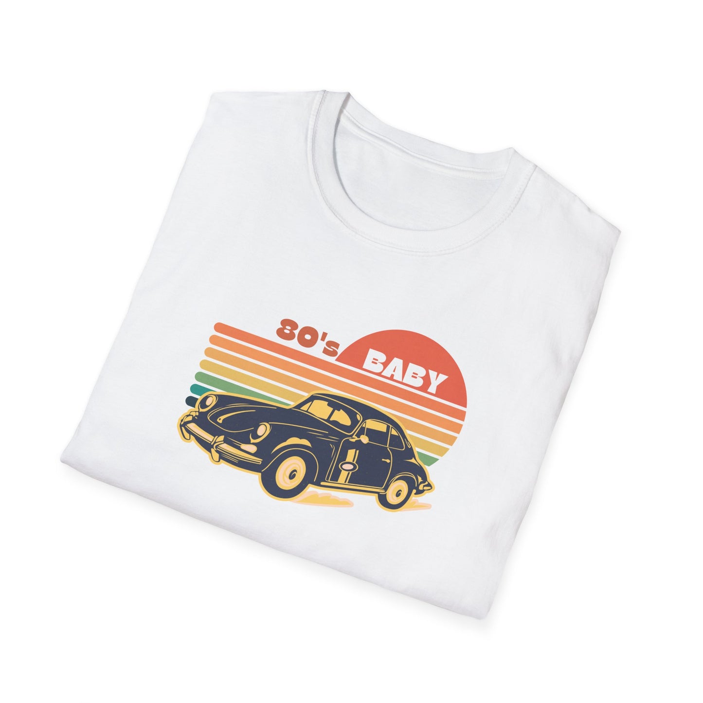 80's Baby Vintage Car Unisex Softstyle T-Shirt