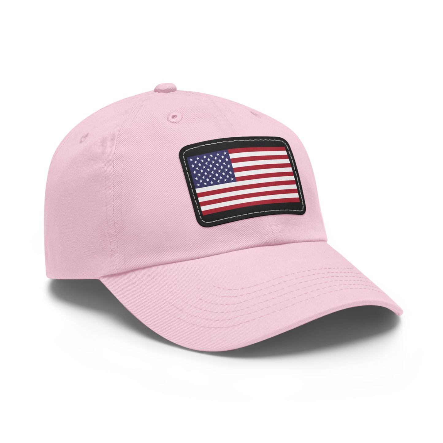 Patriotic Dad Hat with Leather Patch – USA Flag Cap for Summer Adventures