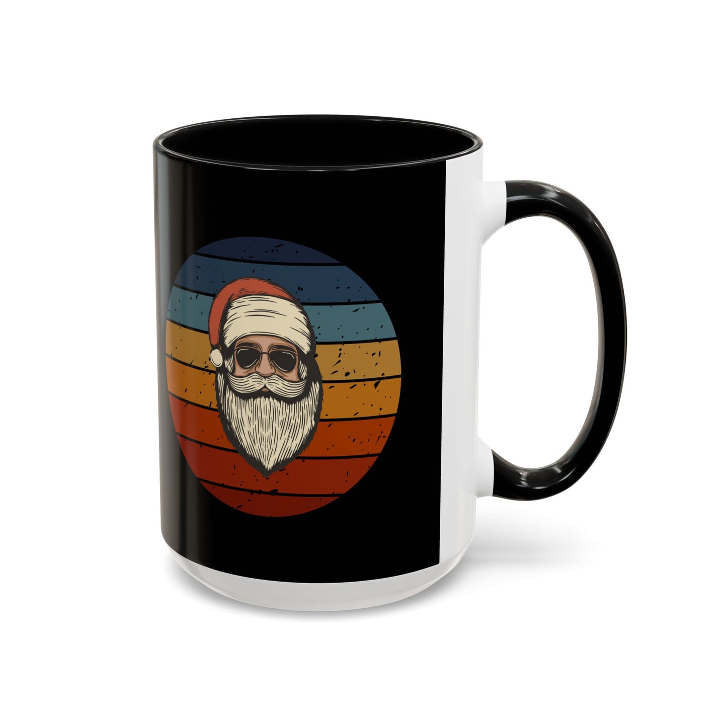 Cool Santa Accent Coffee Mug - Stylish Holiday Drinkware