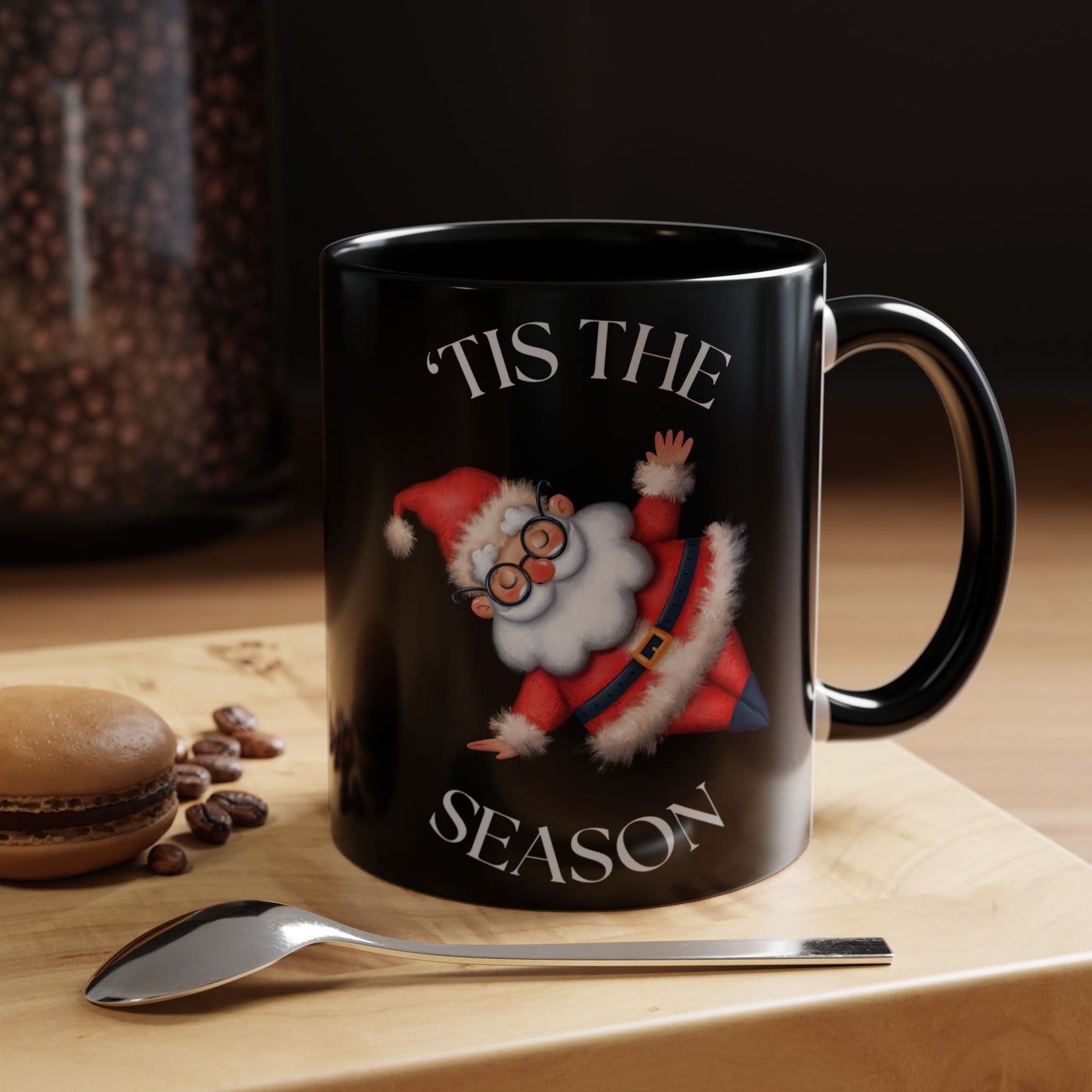 ‘Tis The Season Santa Accent Coffee Mug - Christmas Holiday Drinkware